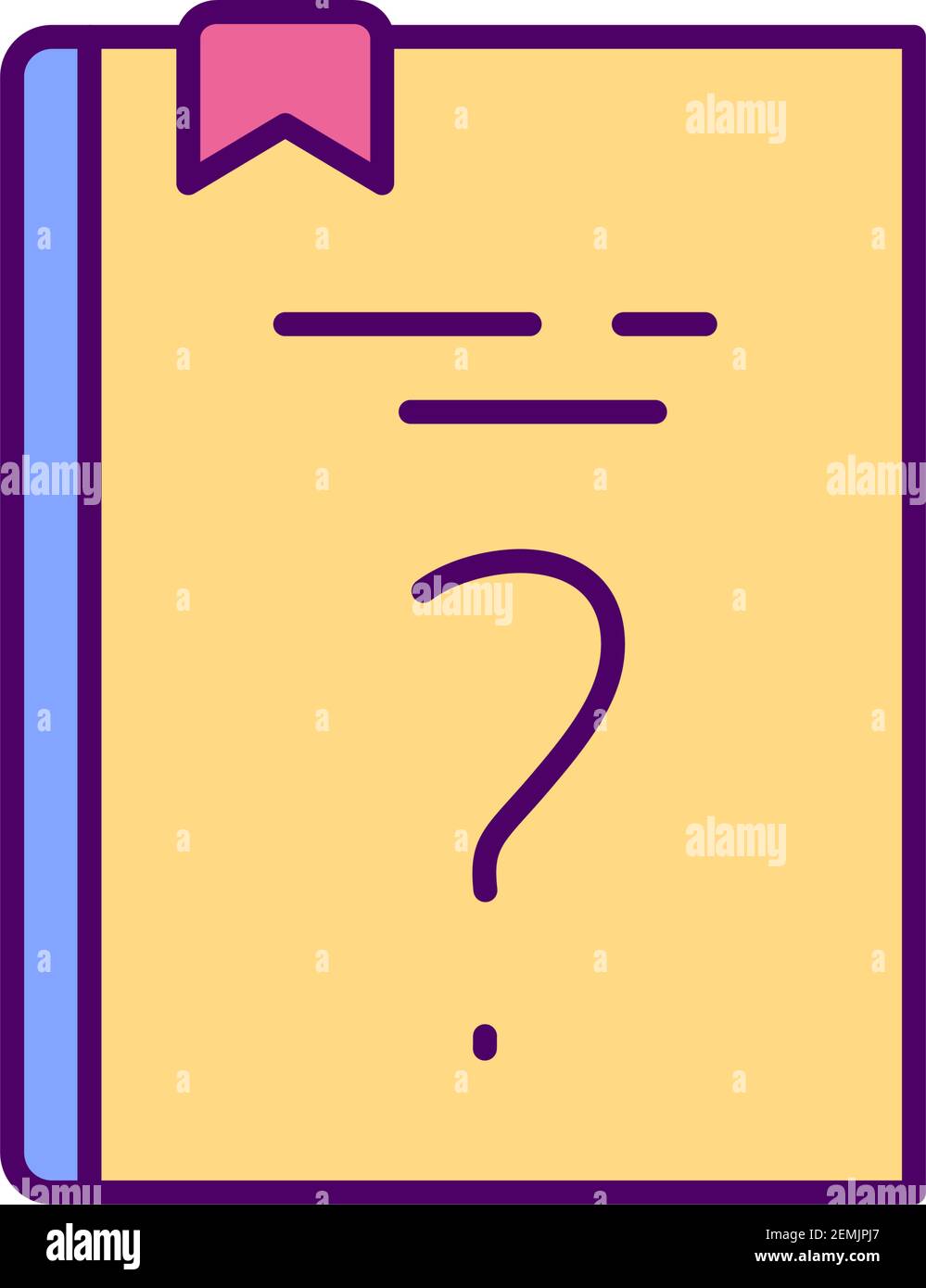 Book with a question mark on the title page Stock Vector Image & Art
