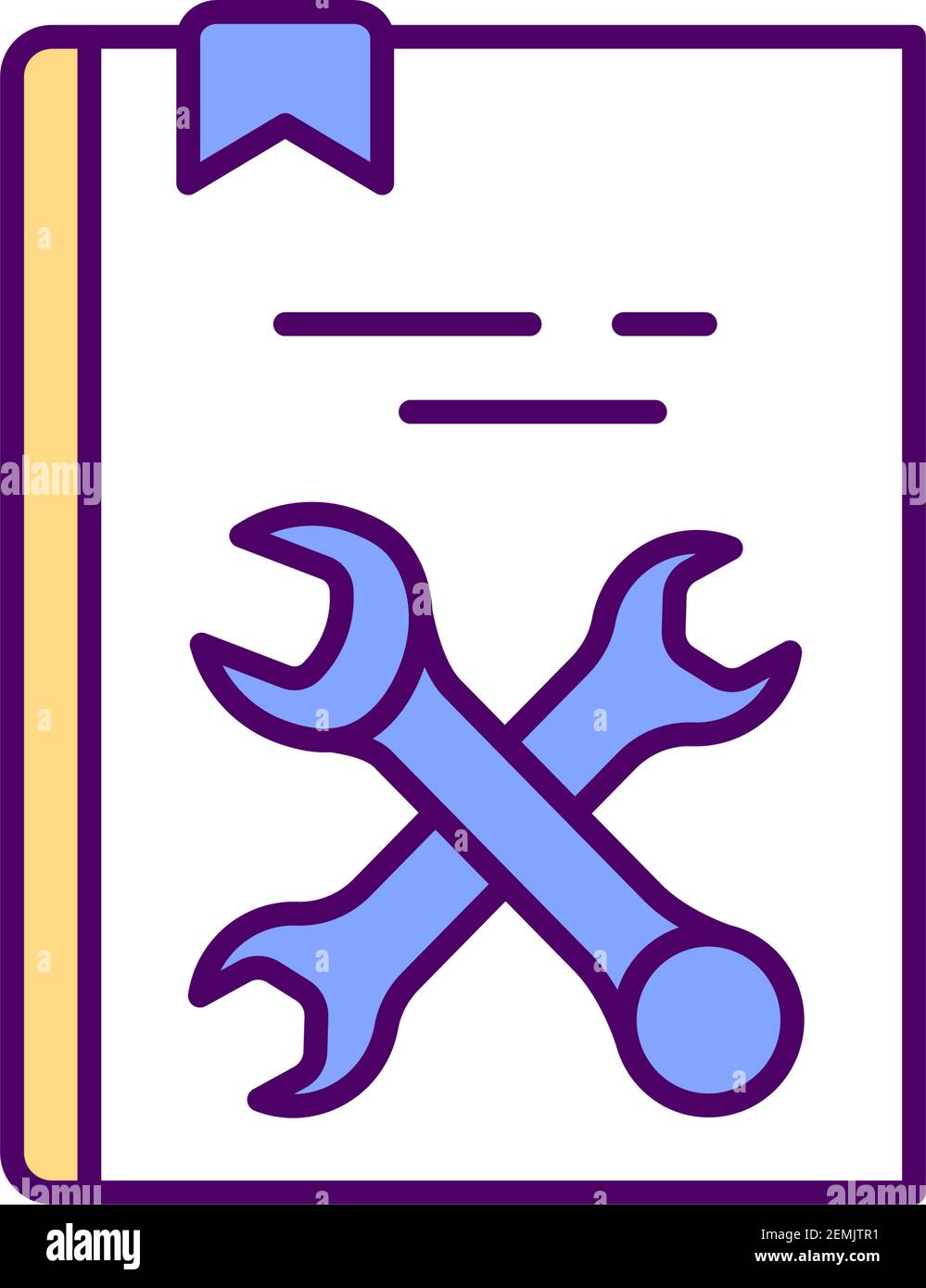 Technical literature RGB color icon Stock Vector