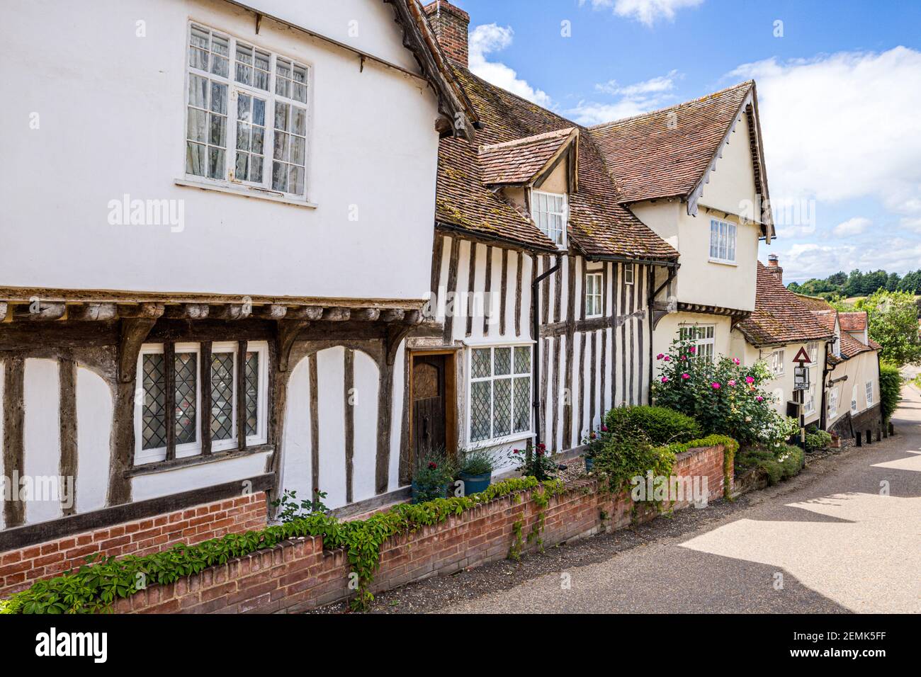Lovely old half timbered and jettied houses in the famous pretty