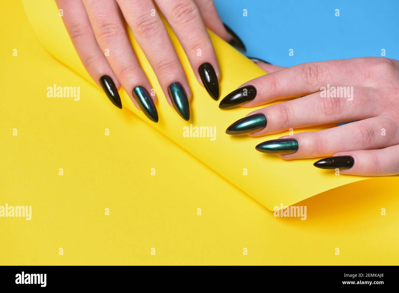 Dark nail polish hi-res stock photography and images - Alamy
