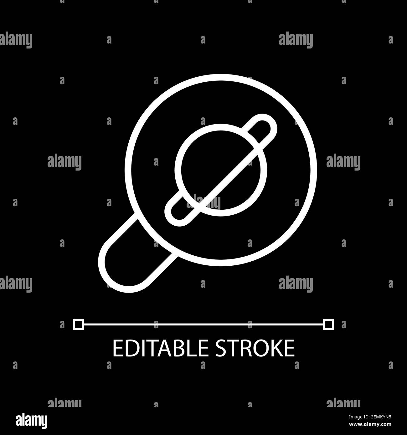 Browser app white linear icon for dark theme Stock Vector Image & Art ...