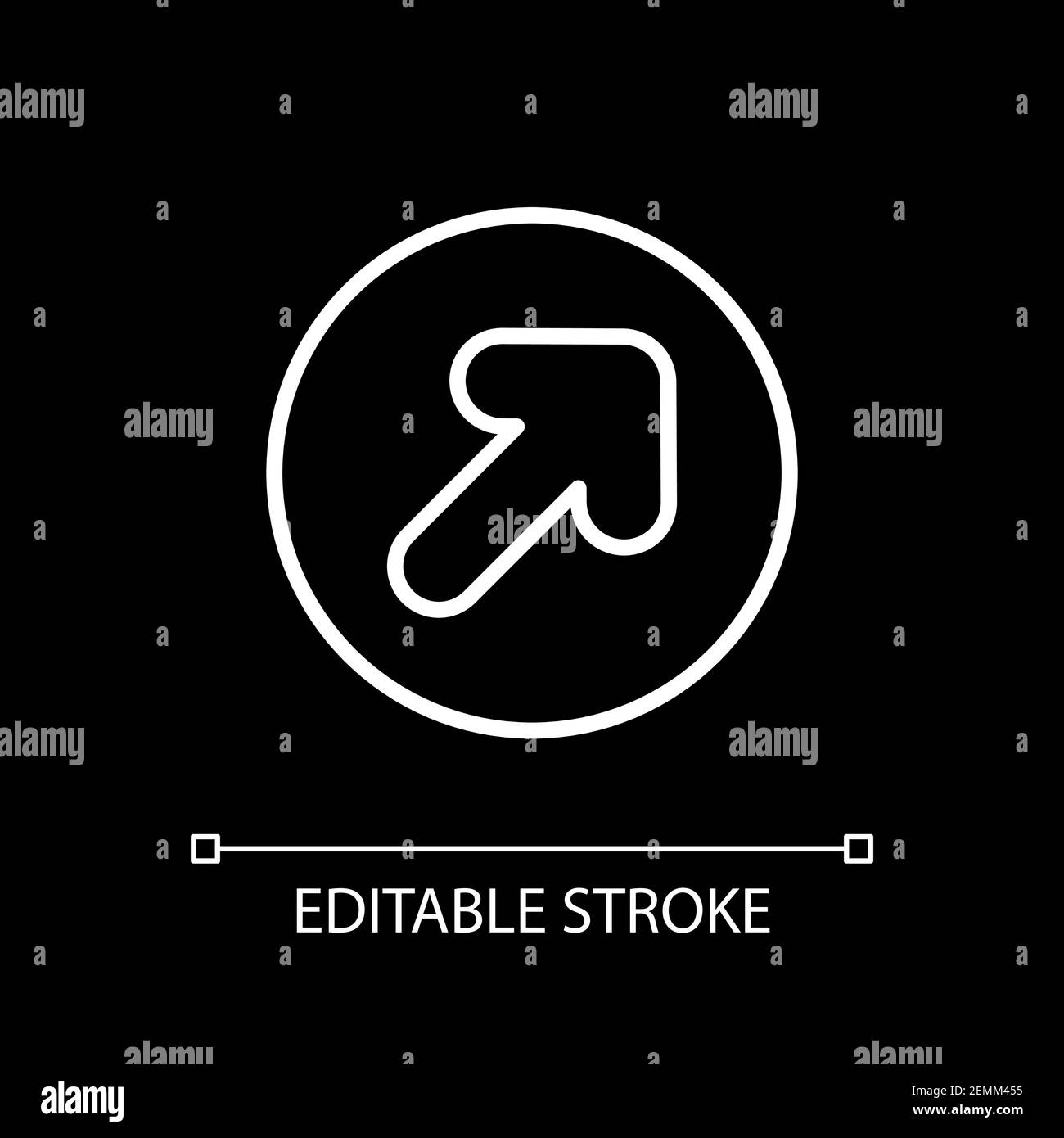 Arrow white linear icon for dark theme Stock Vector Image & Art - Alamy
