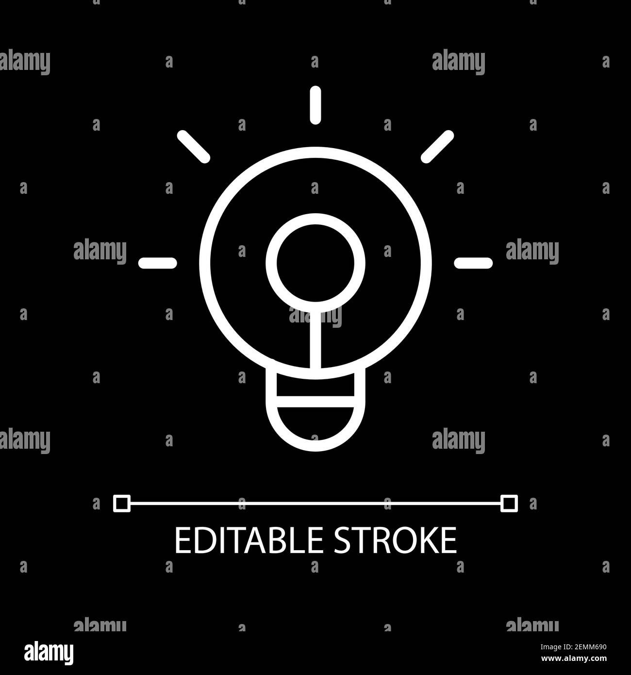 Bright white linear icon for dark theme Stock Vector Image & Art - Alamy