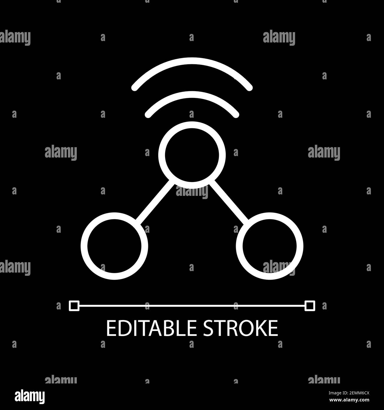 Share white linear icon for dark theme Stock Vector Image & Art - Alamy