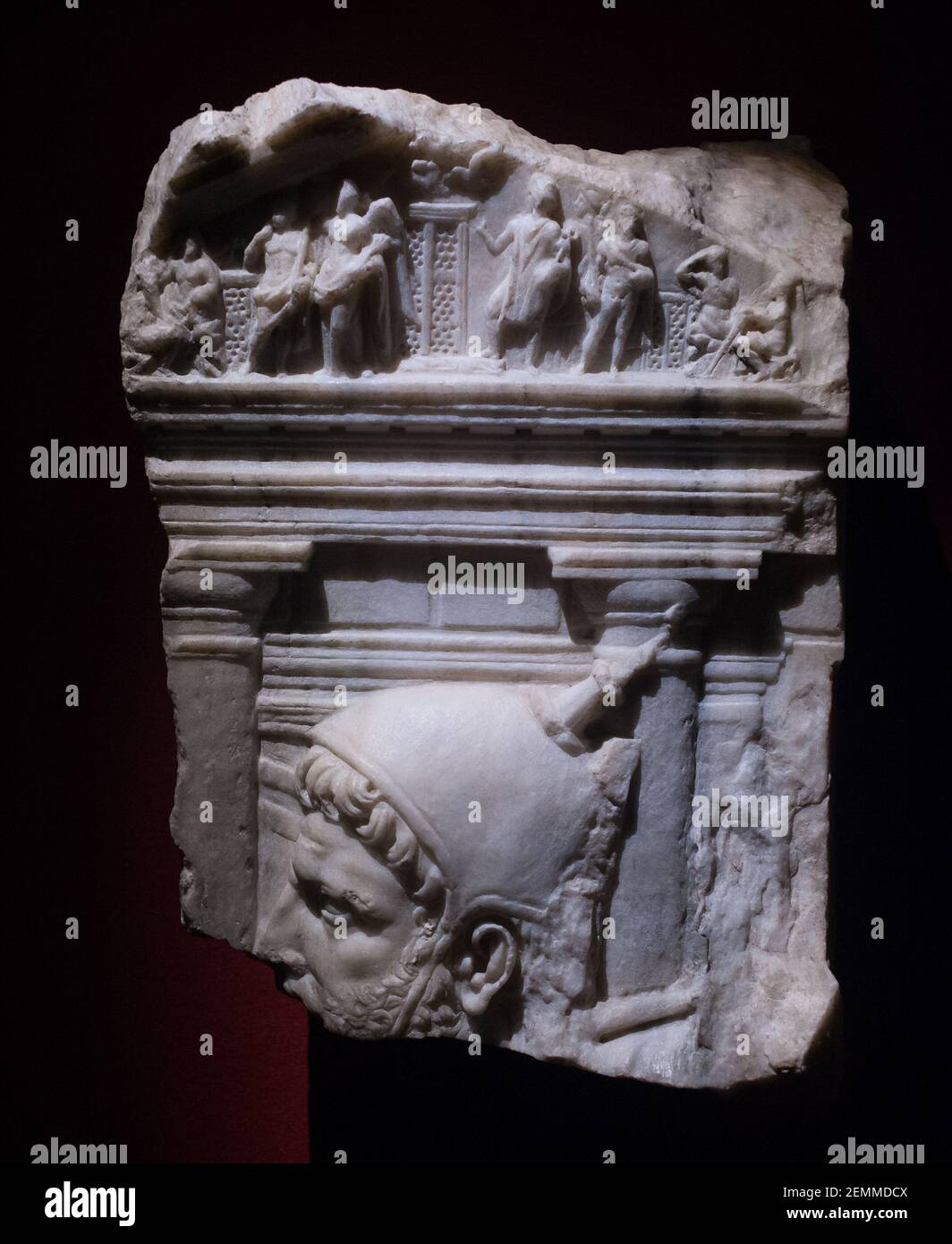 Rome, Italy C 02 05 2018: building decoration element in ancient Rome ...