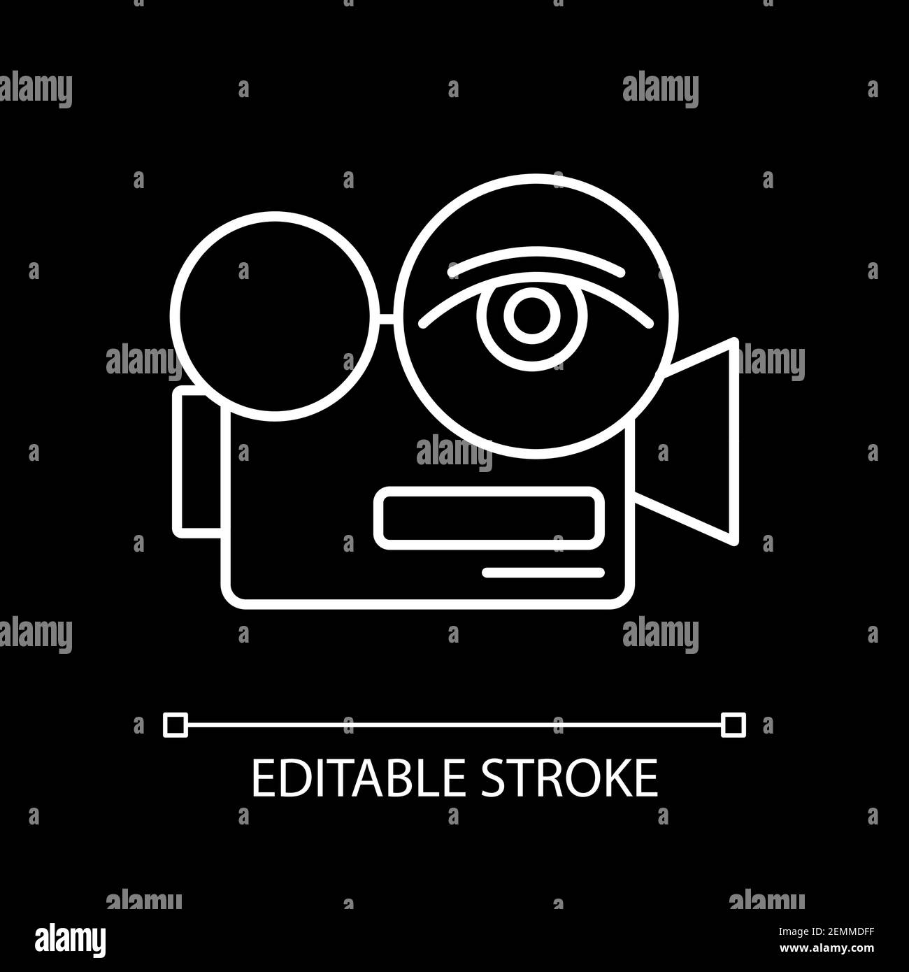 Arthouse film white linear icon for dark theme Stock Vector Image & Art ...