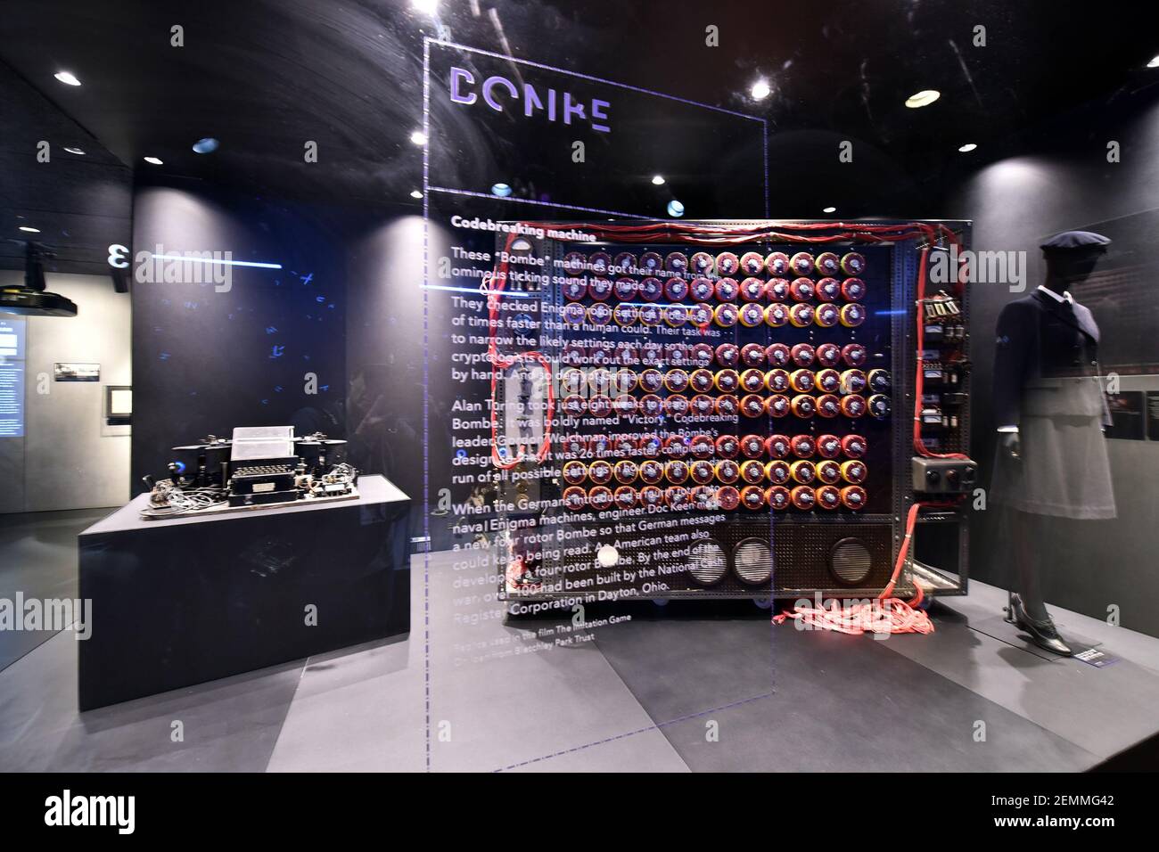 A WWII decoder computer on display at the Spy Museum in New York, NY ...