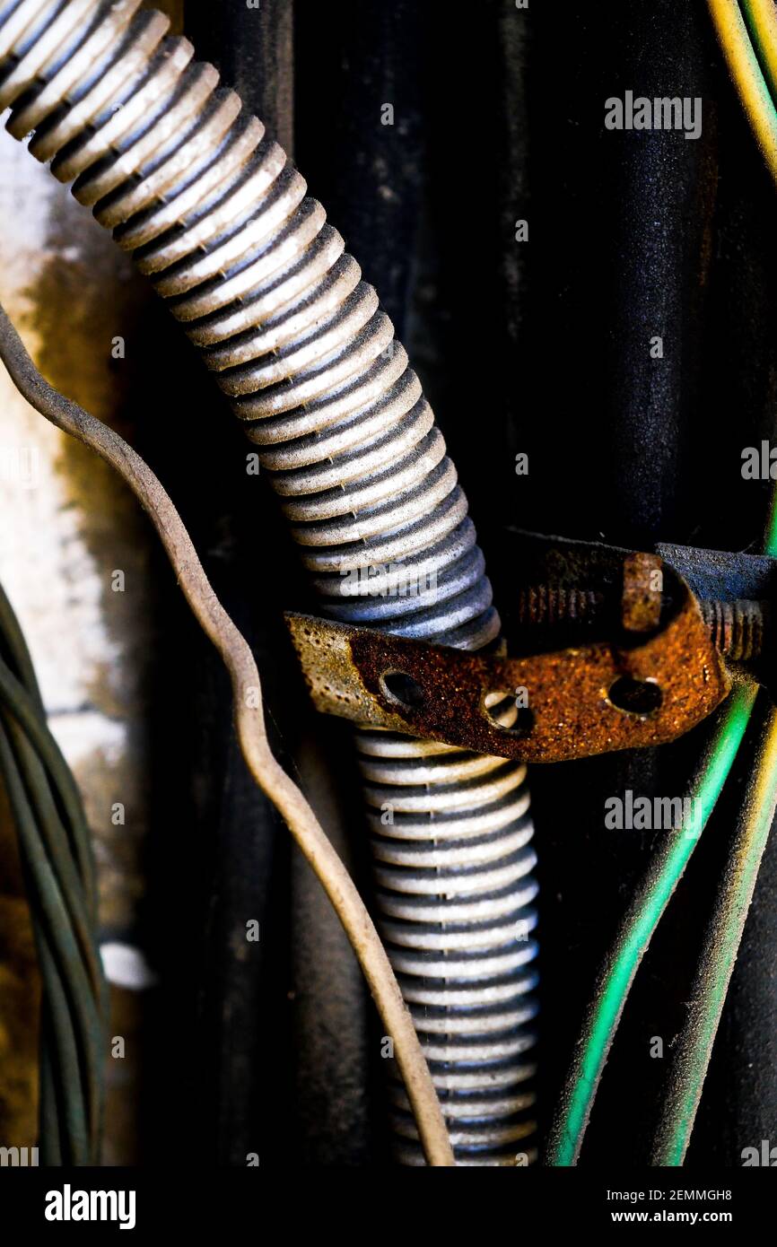 Old electric wiring, France Stock Photo Alamy