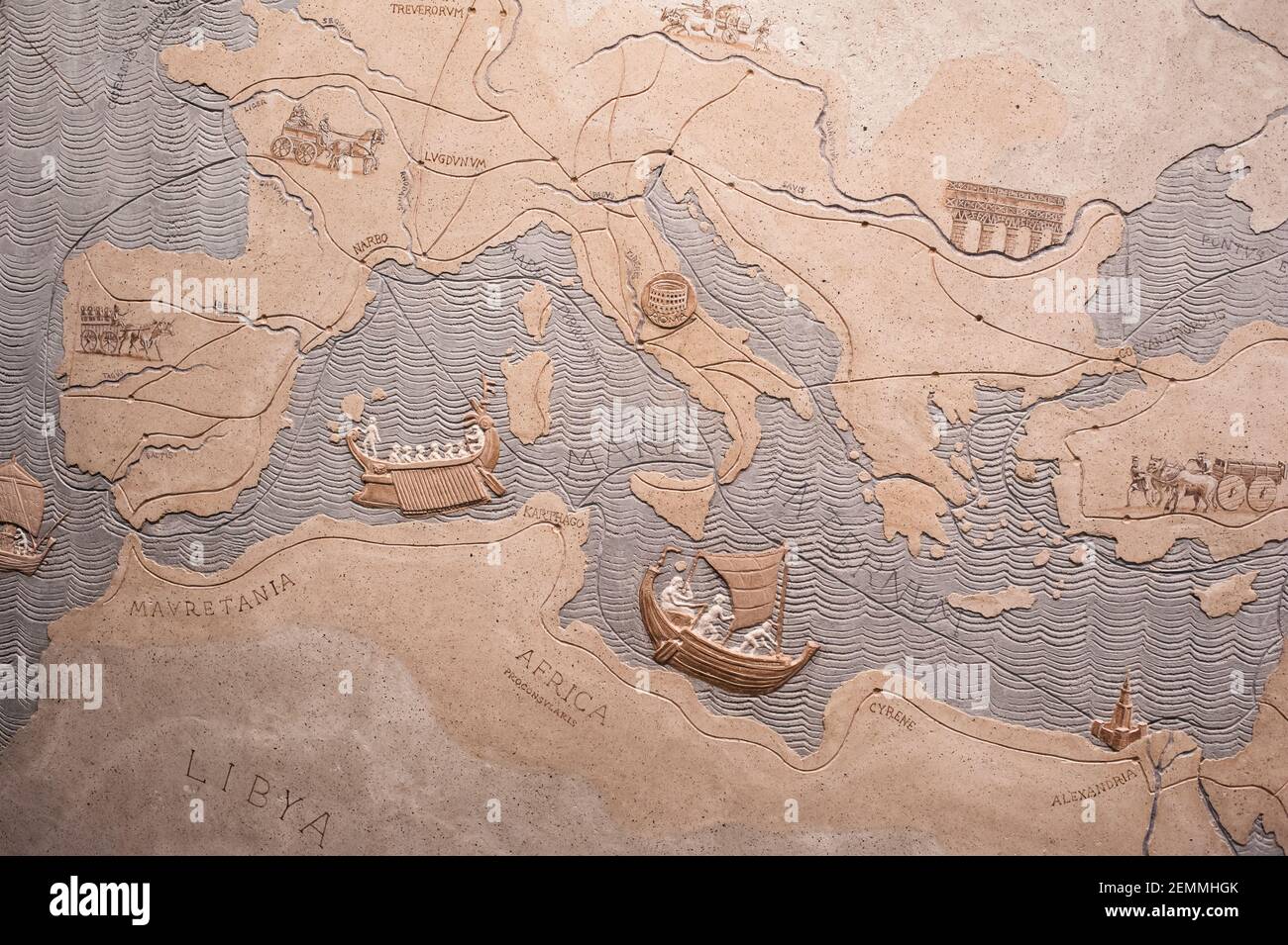 Marble map rome hi-res stock photography and images - Alamy