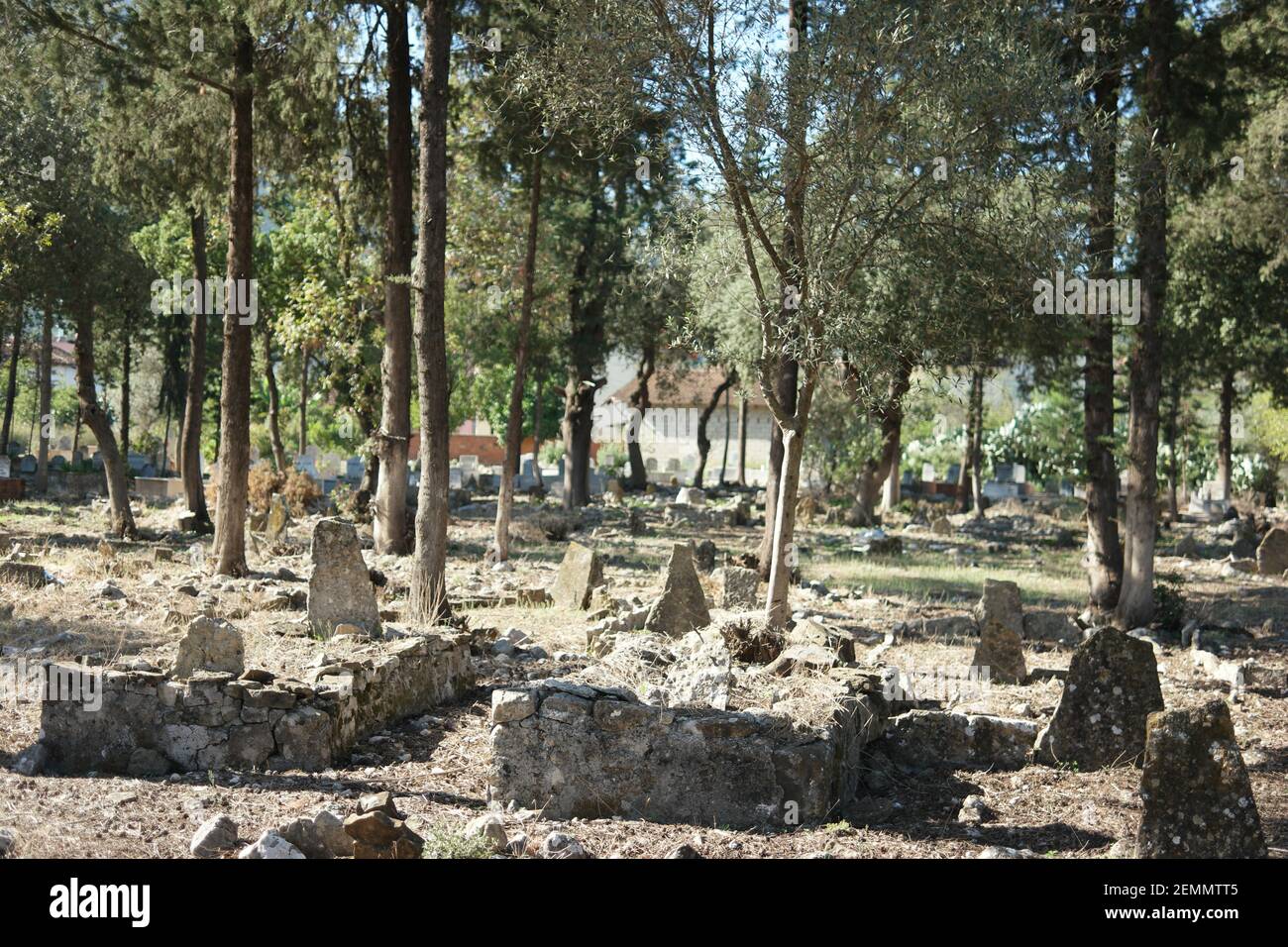 Old Muslim cemetery background Stock Photo - Alamy