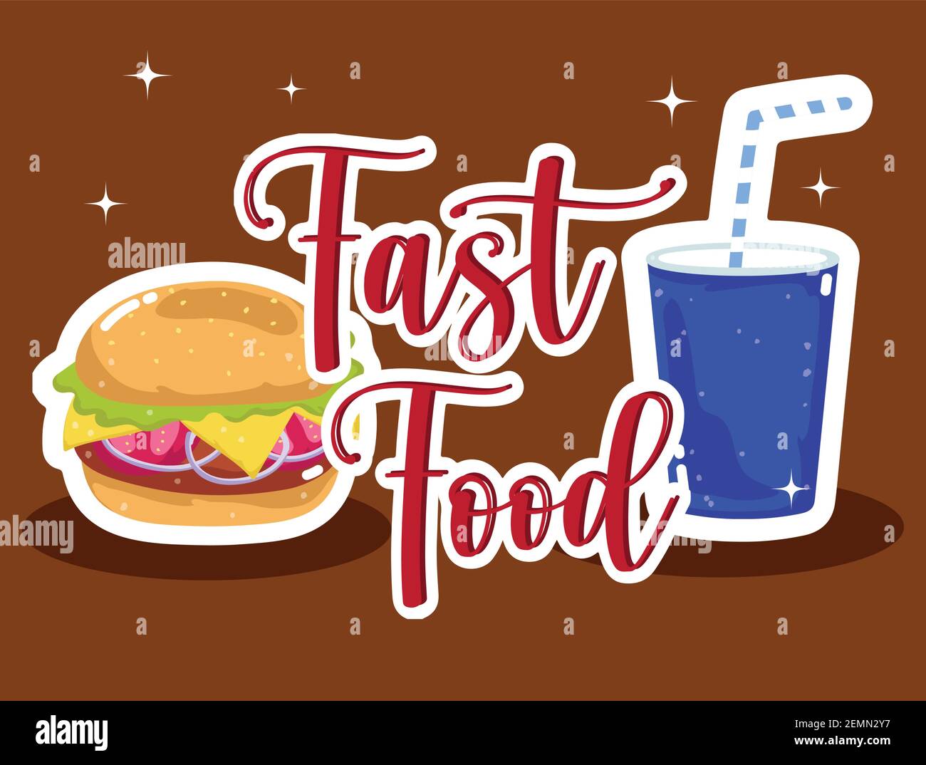 fast food hamburger soda menu Stock Vector Image & Art - Alamy
