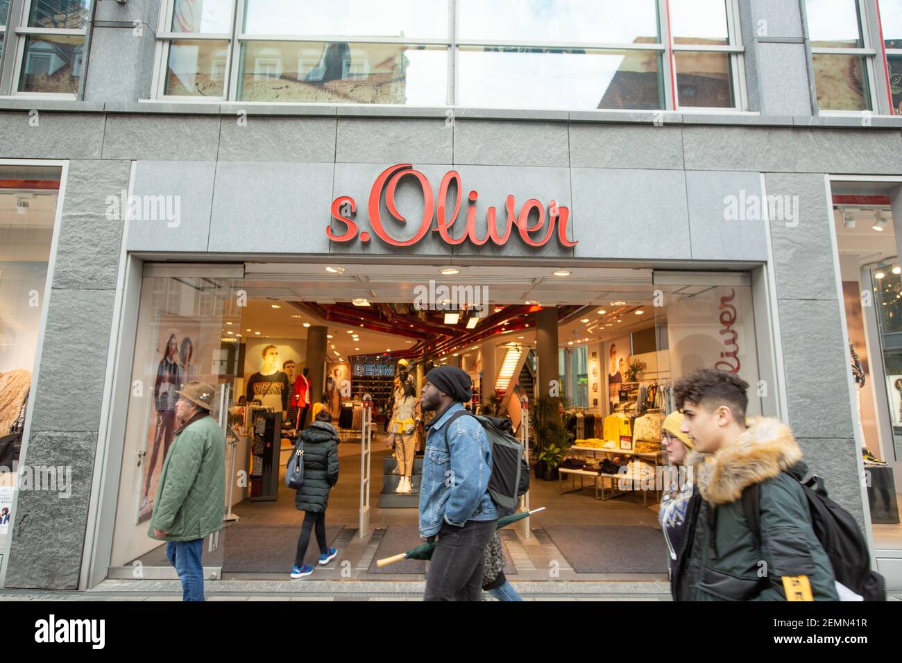 A shop of S. Oliver is seen in the pedestrian zone in Munich, Germany on  March 18, 2019. (Photo by Alexander Pohl/Sipa USA Stock Photo - Alamy