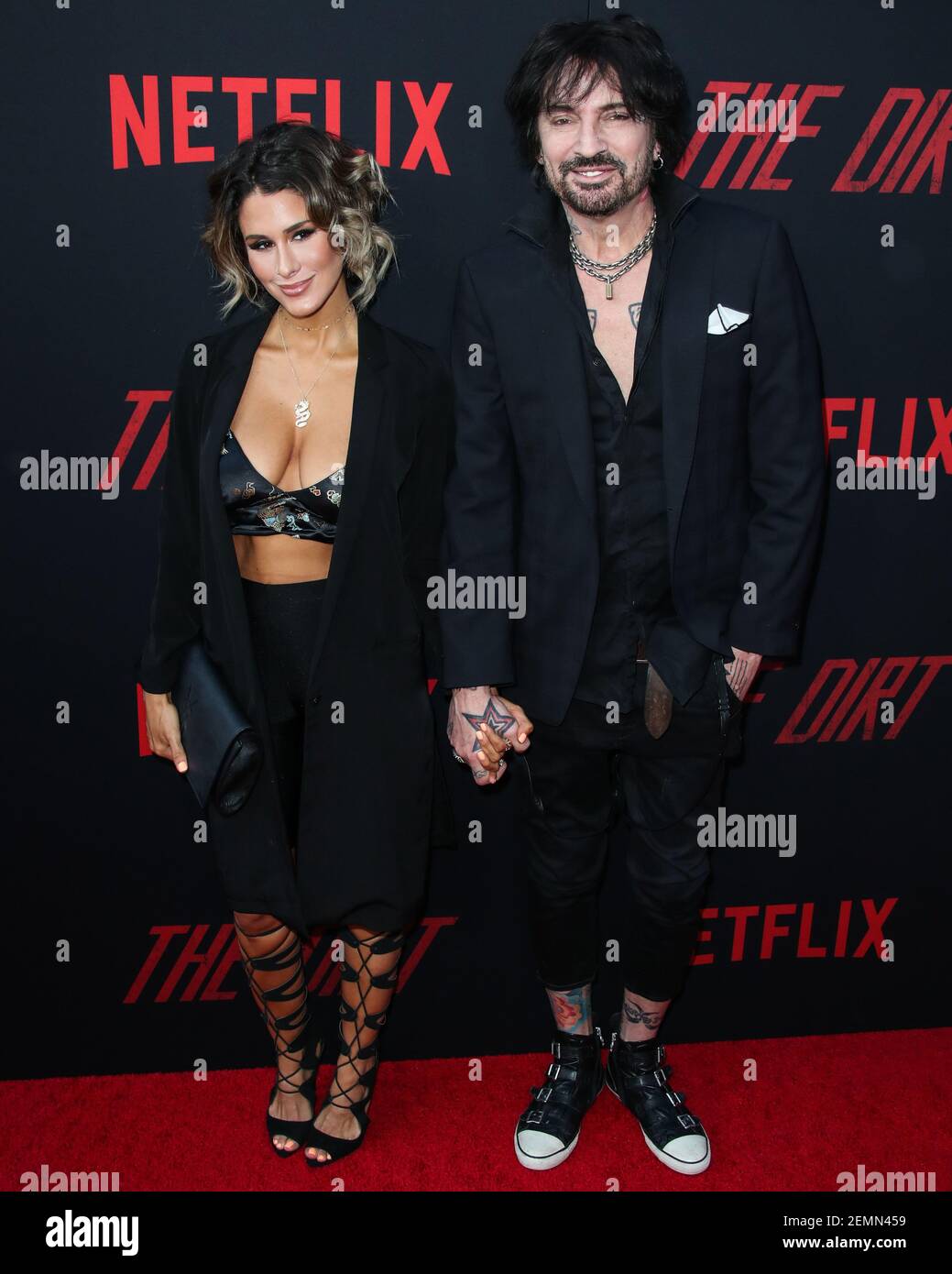 Brittany Furlan and husband/musician Tommy Lee arrive at the Los Angeles Premiere Of Netflix
