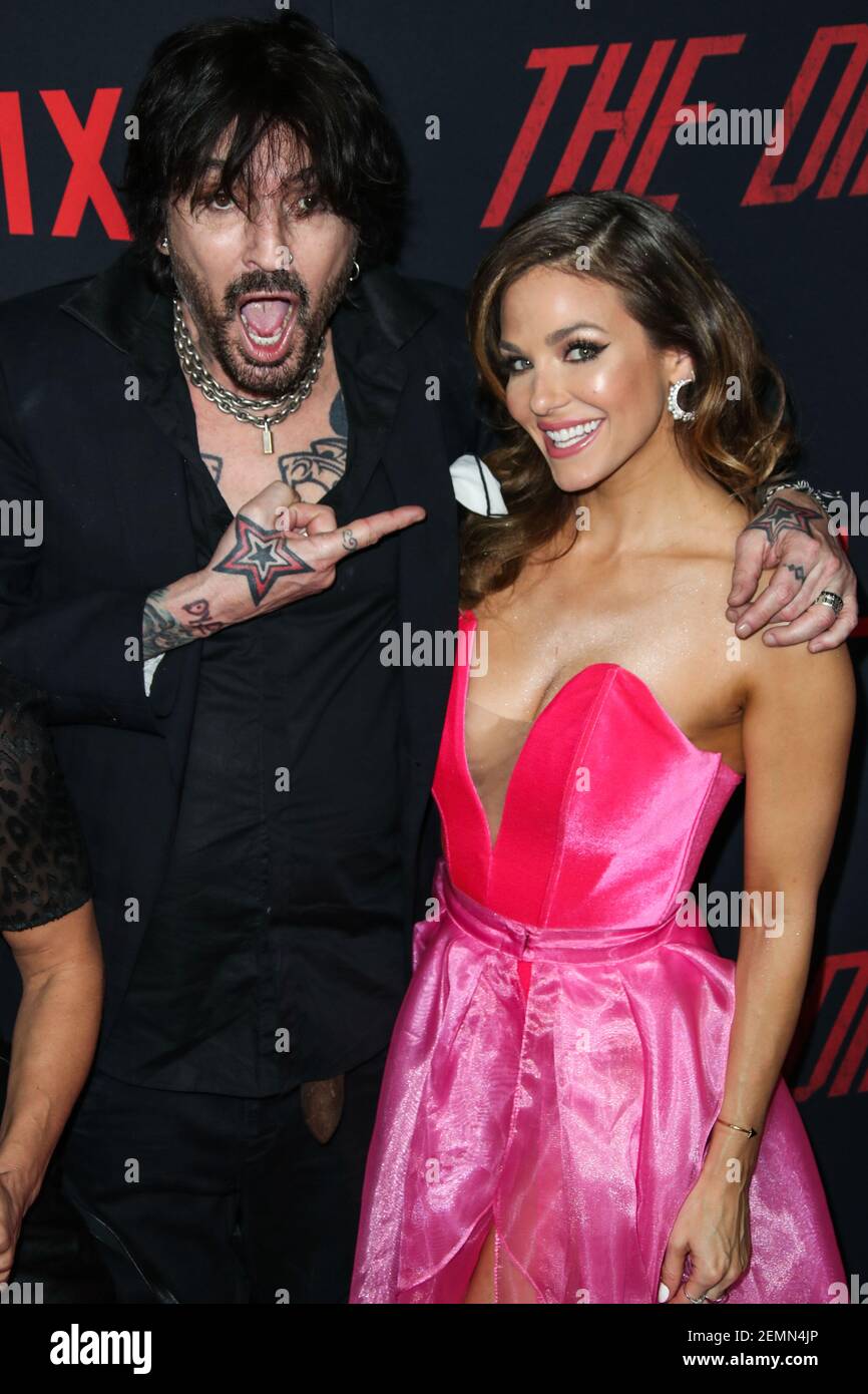 Musician Tommy Lee and actress Rebekah Graf arrive at the Los Angeles