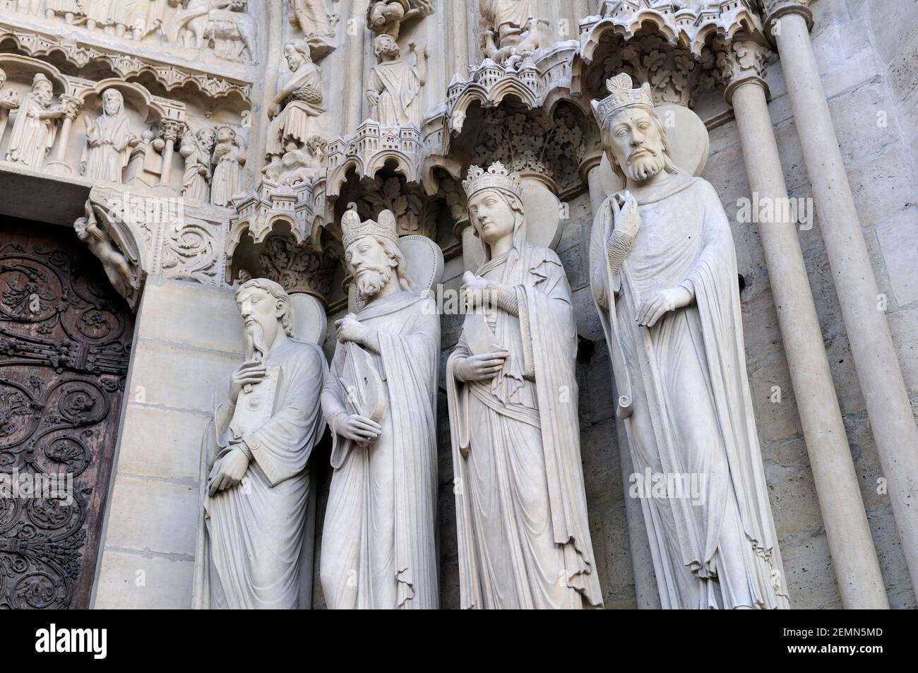 Notre Dame Cathedral, Paris, Île-de-France, France Stock Photo