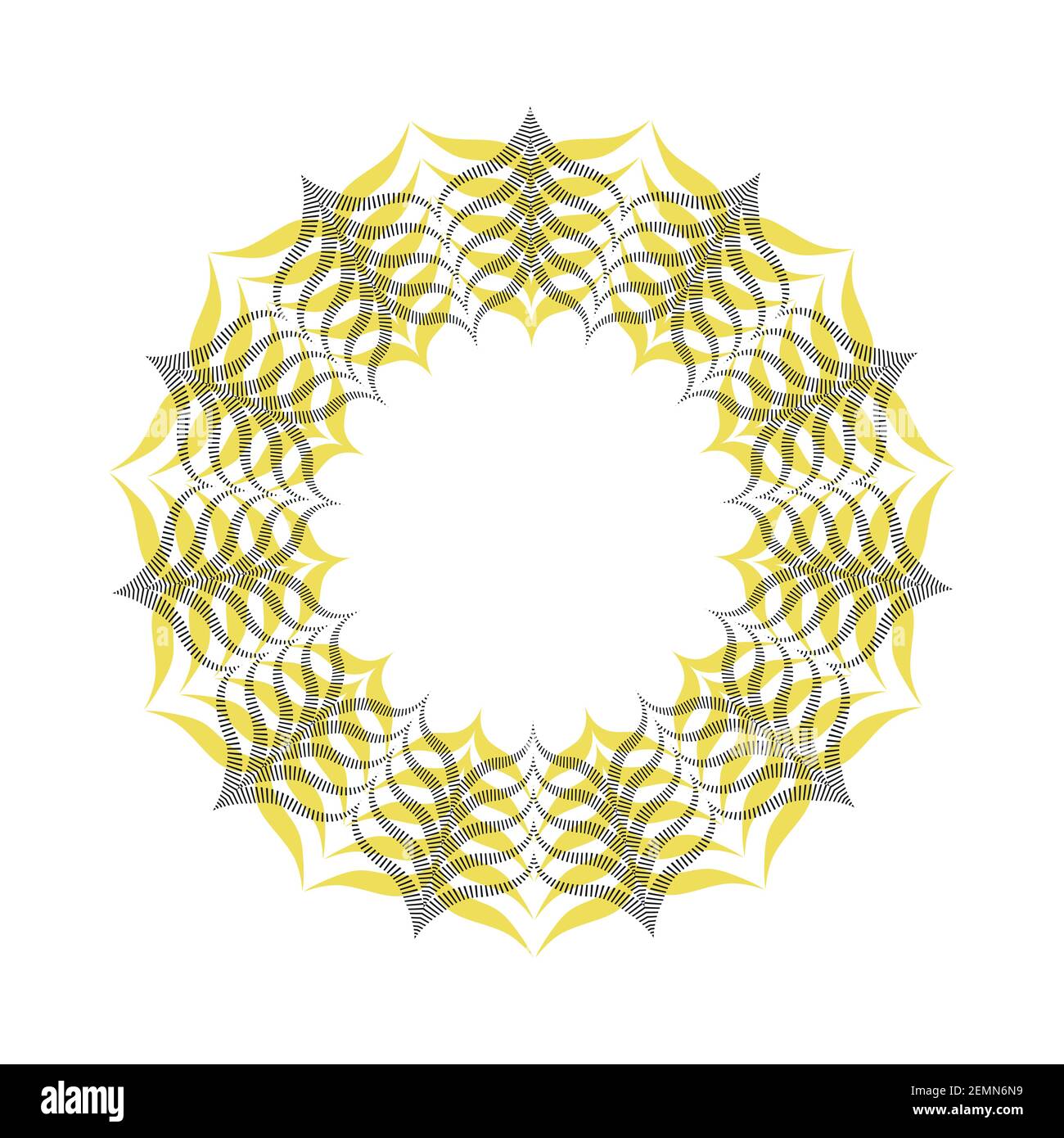 Circle frame. Photo decoration isolated on white Stock Vector