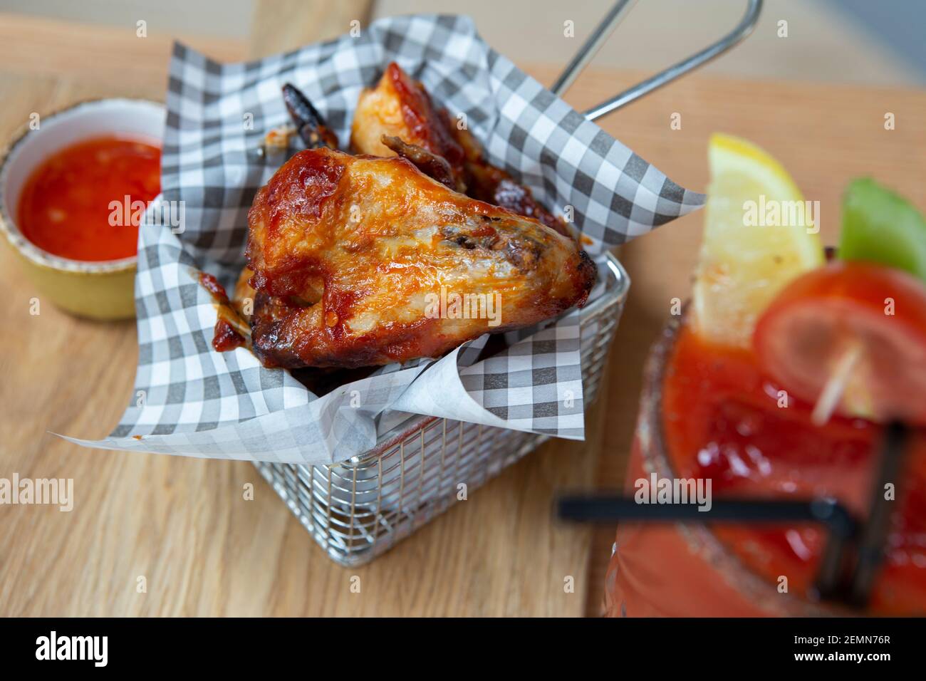 Spicy Chicken Wings Stock Photo