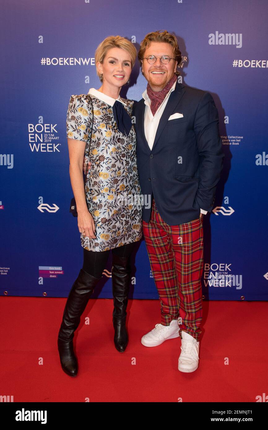 Tooske Ragas and her partner Bastiaan Ragas during the national book ball 2019 in Amsterdam (Photo by DPPA/Sipa USA) Stock Photo