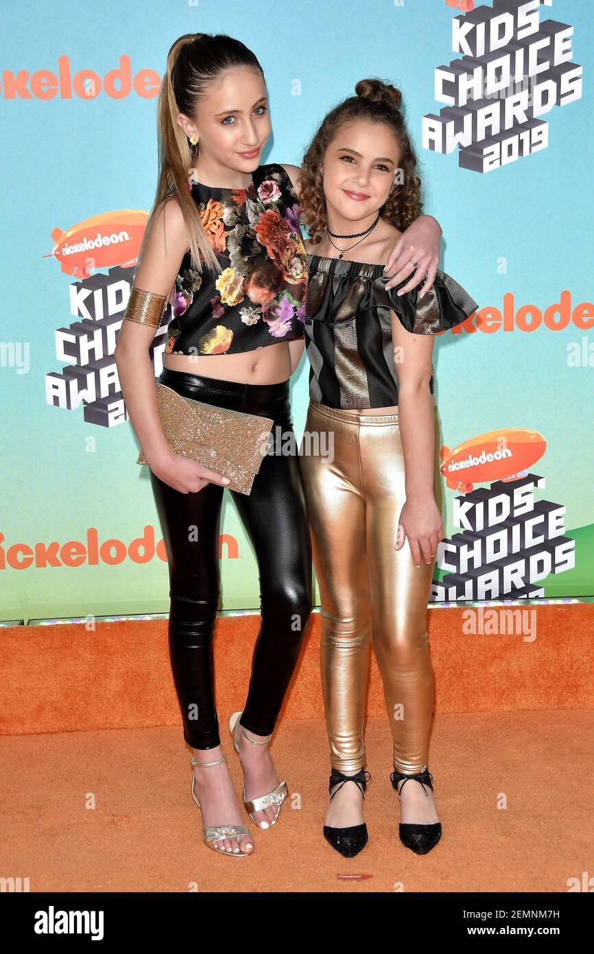 Ava Kolker, and Lexy Kolker at Nickelodeon's 2019 Kids' Choice Awards held at Galen Center on March 23, 2019 in Los Angeles, CA, USA (Photo by Sthanlee B. Mirador/Sipa USA) Stock Photo