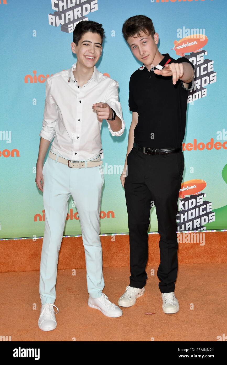 Luke Mullen and Joshua Rosh at Nickelodeon's 2019 Kids' Choice Awards ...