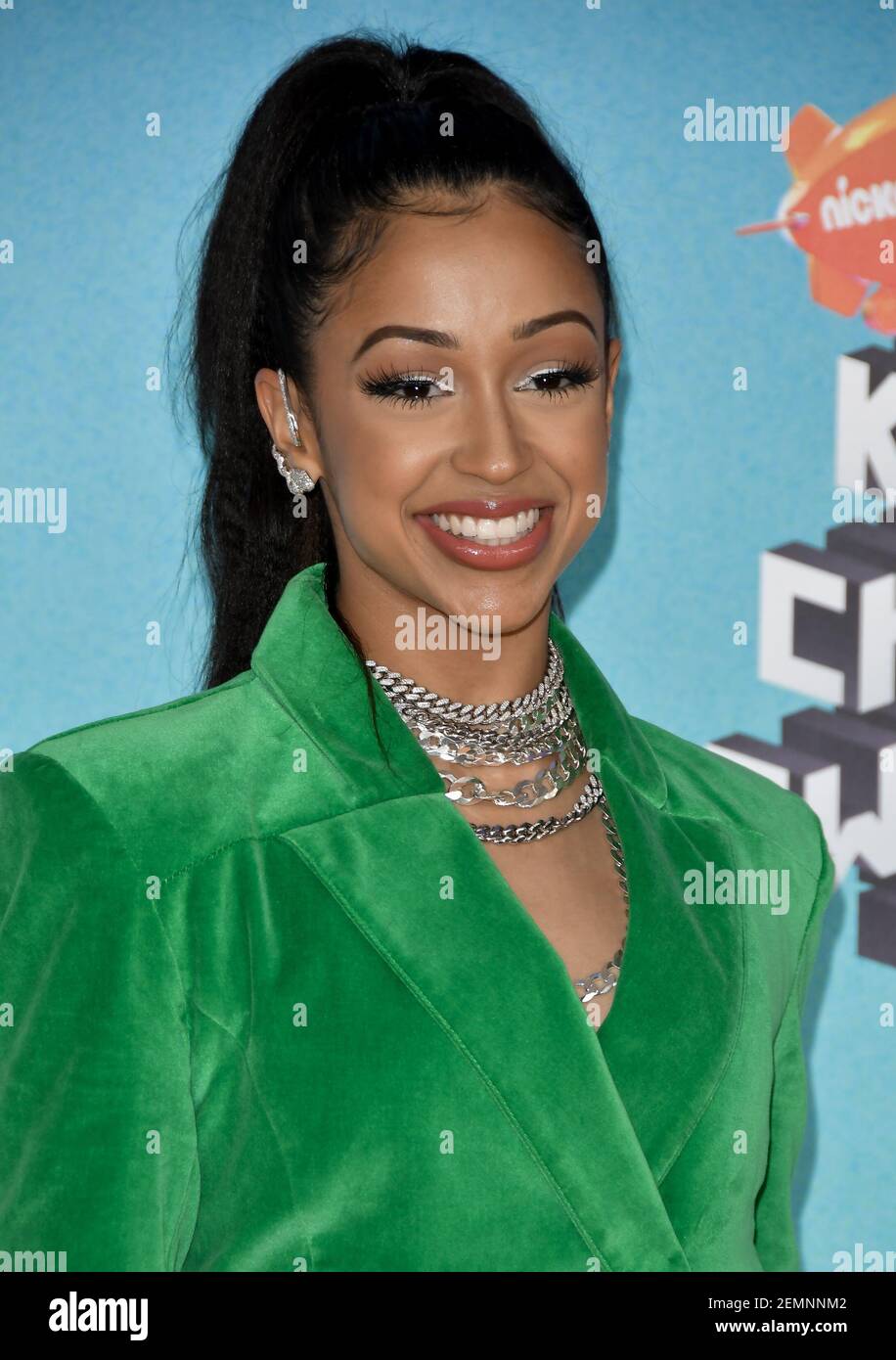 Liza Koshy at Nickelodeon's 2019 Kids' Choice Awards held at Galen ...