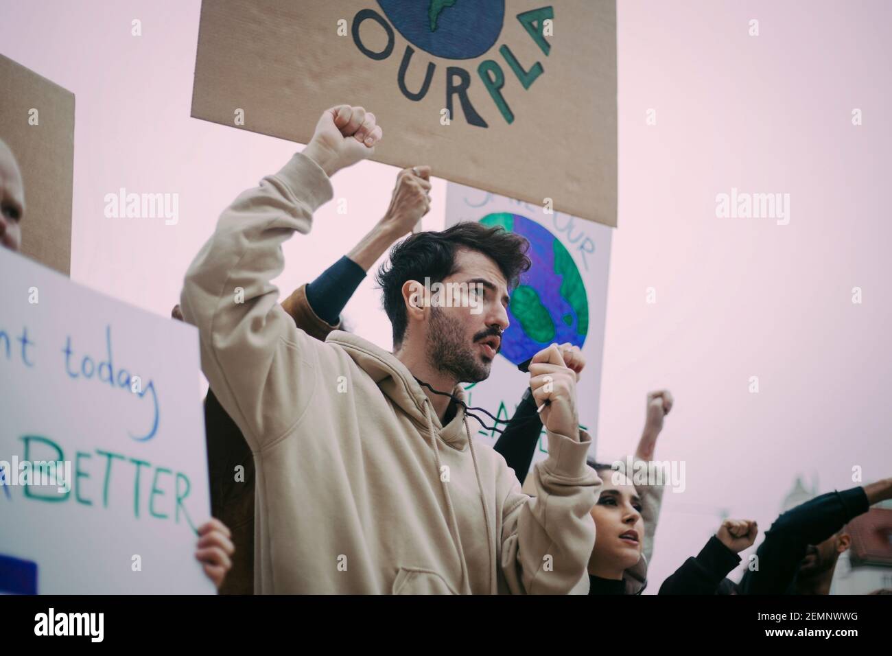 Male and female activist during social movement Stock Photo Alamy