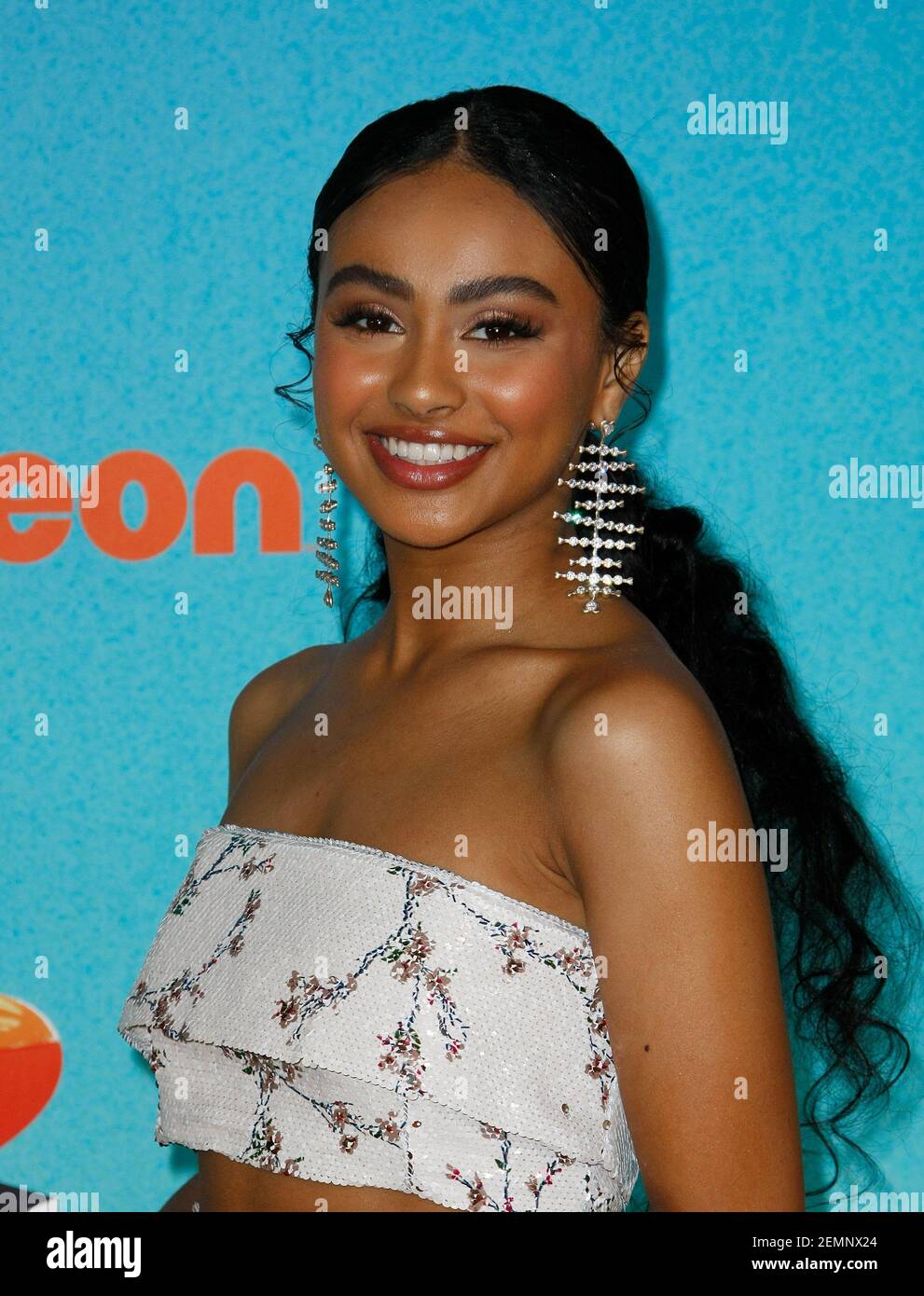 LOS ANGELES, CA - MARCH 23: Daniella Perkins attends Nickelodeon's 2019