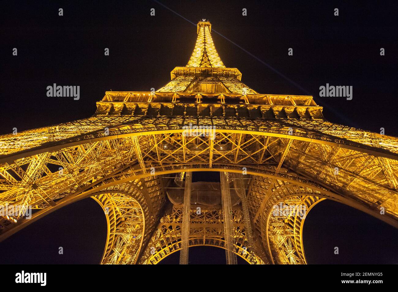 Iconic Landmark Steel Structure of Eiffel Tower in Paris France Stock ...