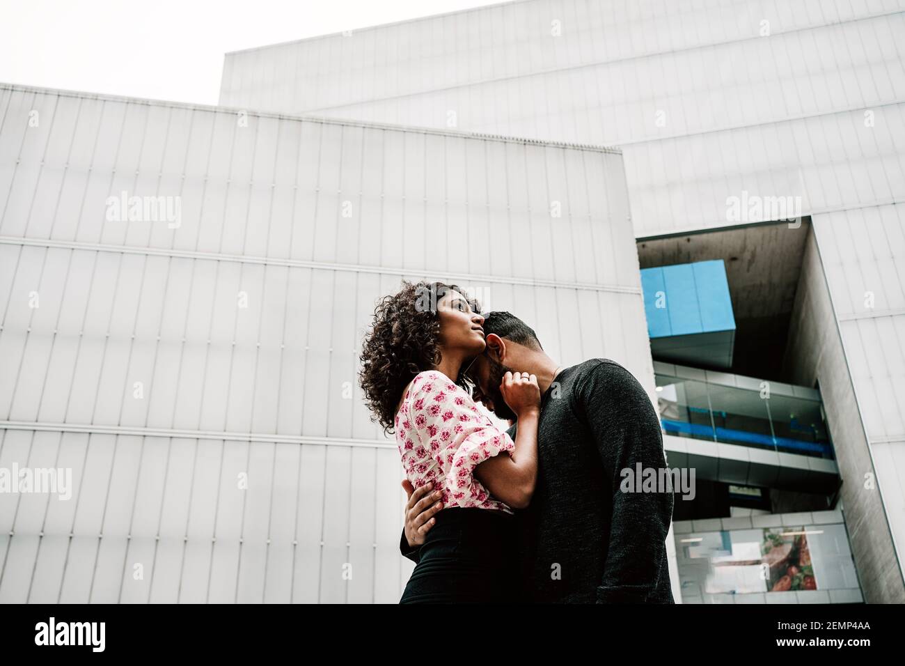 Affectionate And Happy Black Couple Together Outdoors Stock Photo