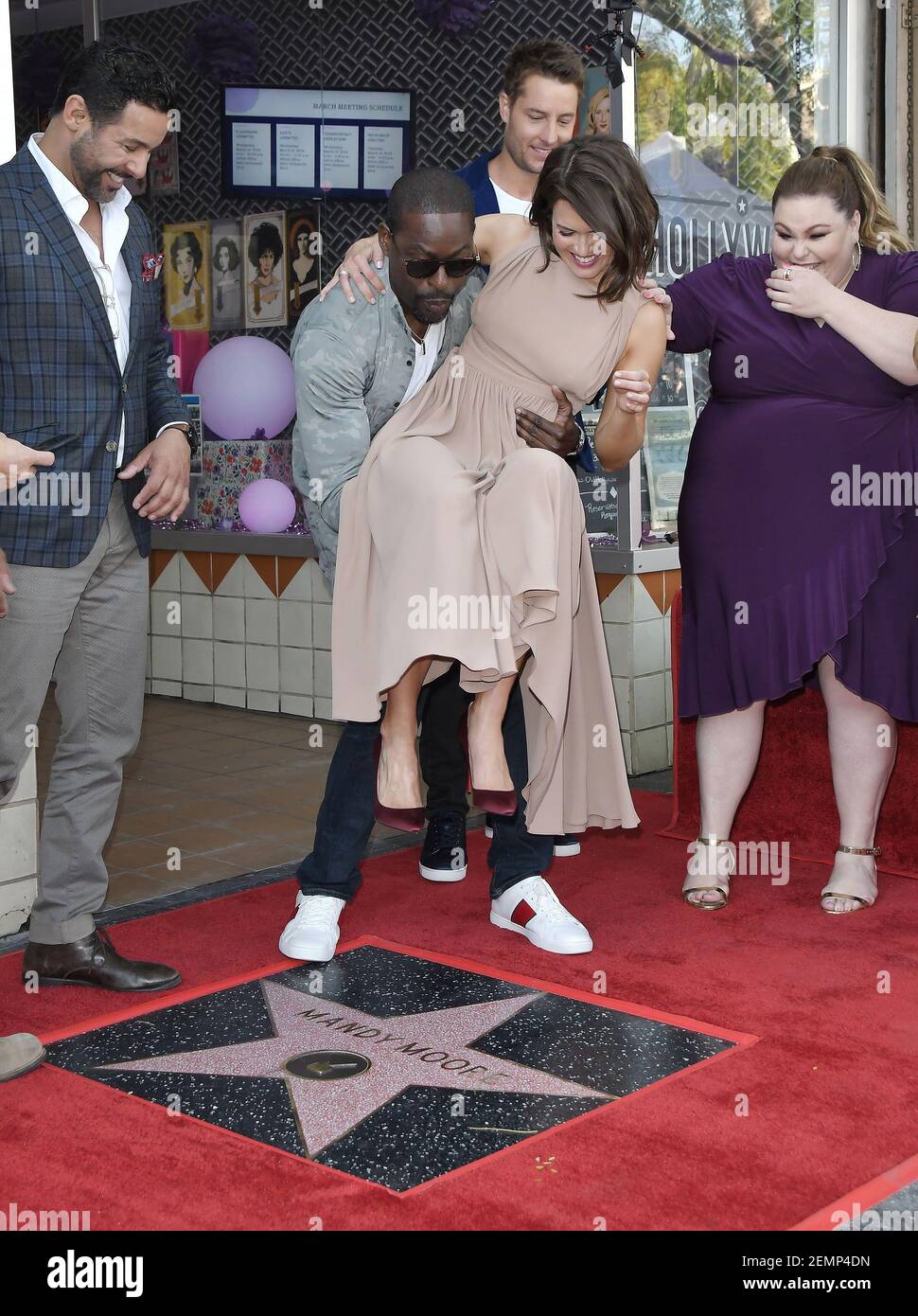 (LR) "This Is Us" Cast Jon Huertas, Sterling K. Brown, Mandy Moore