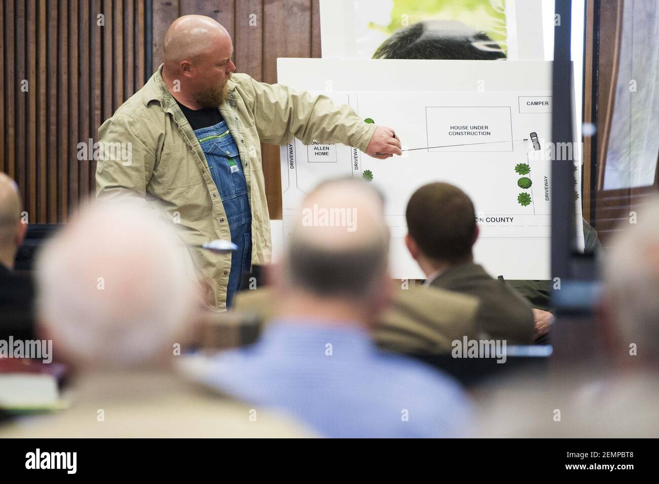 Witness William Anderson testifies in the second-degree murder trial of Shannon Smith in Union County Criminal Court in Maynardville, Tennessee  March 27, 2019.Smithtrial0327 0020 (Photo by Caitie McMekin/News Sentinel/USA Today Network/Sipa USA) Stock Photo