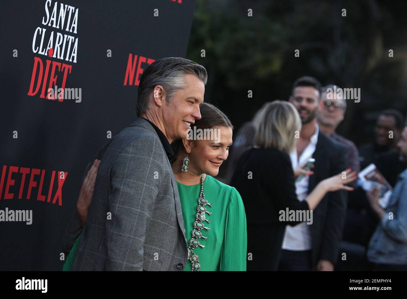 Timothy Olyphant, Drew Barrymore attend Netflix's "Santa Clarita Diet ...