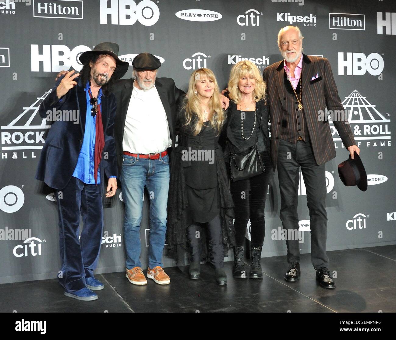 Fleetwood Mac in the press room at the 2019 Rock and Roll Hall of Fame  Induction