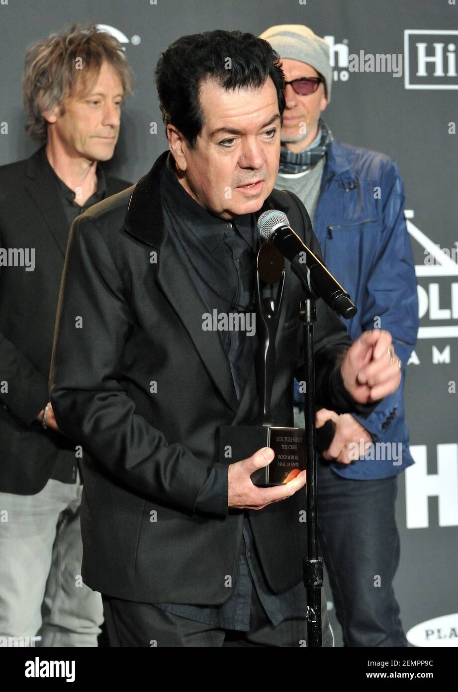 Lol Tolhurst of The Cure in the press room at the 2019 Rock and Roll Hall  of Fame Induction Ceremony at the Barclays Center in Brooklyn, NY on March  29, 2019. (Photo
