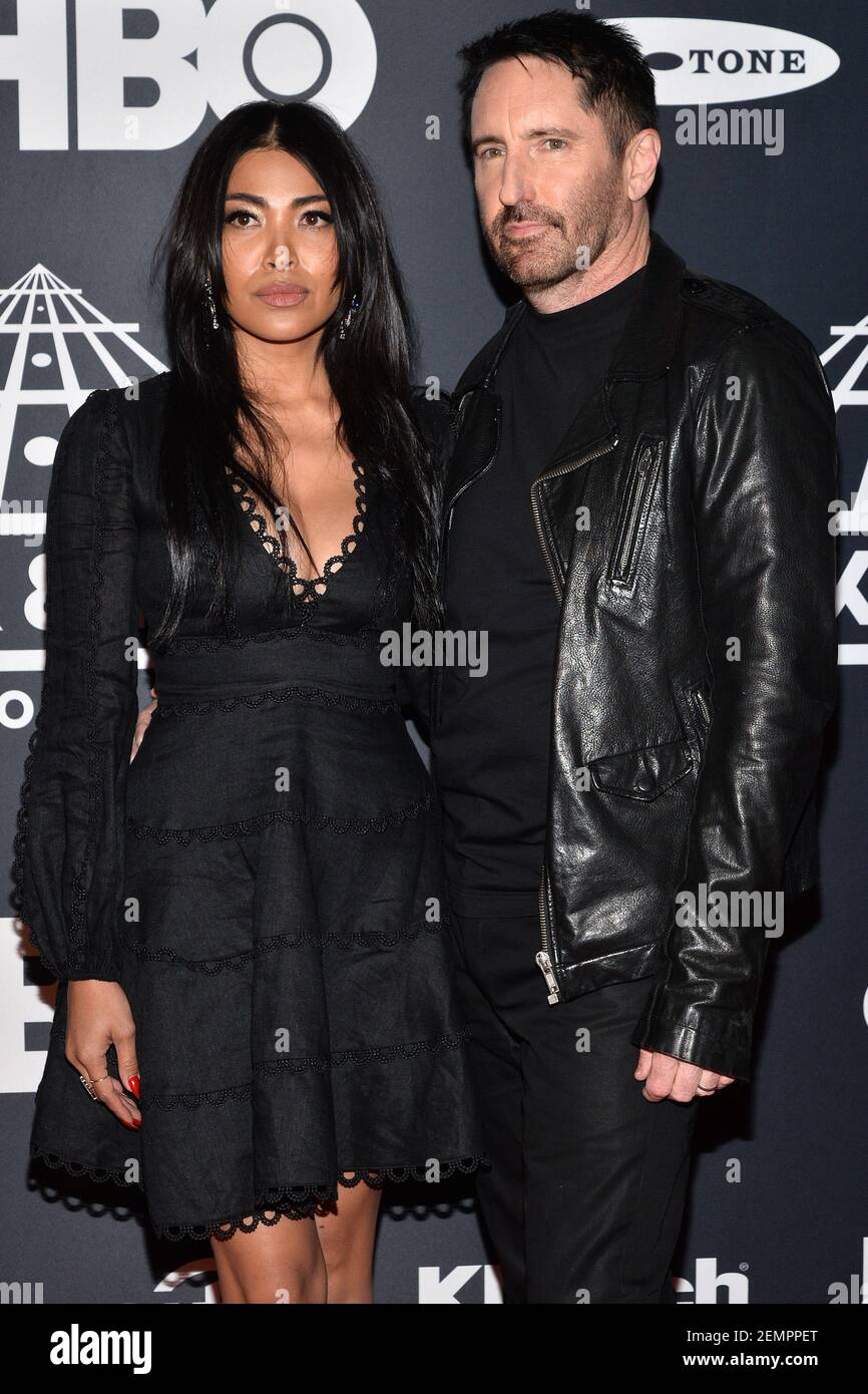 (L R) Mariqueen Maandig and Trent Reznor attend the 2019 Rock & Roll