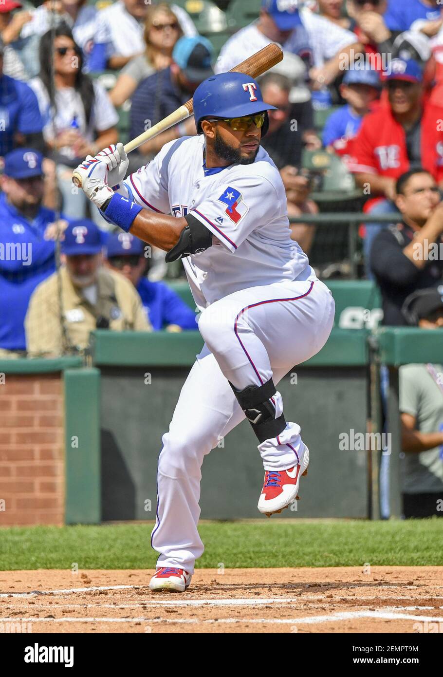 June 23, 2019: Texas Rangers shortstop Elvis Andrus #1 forces out