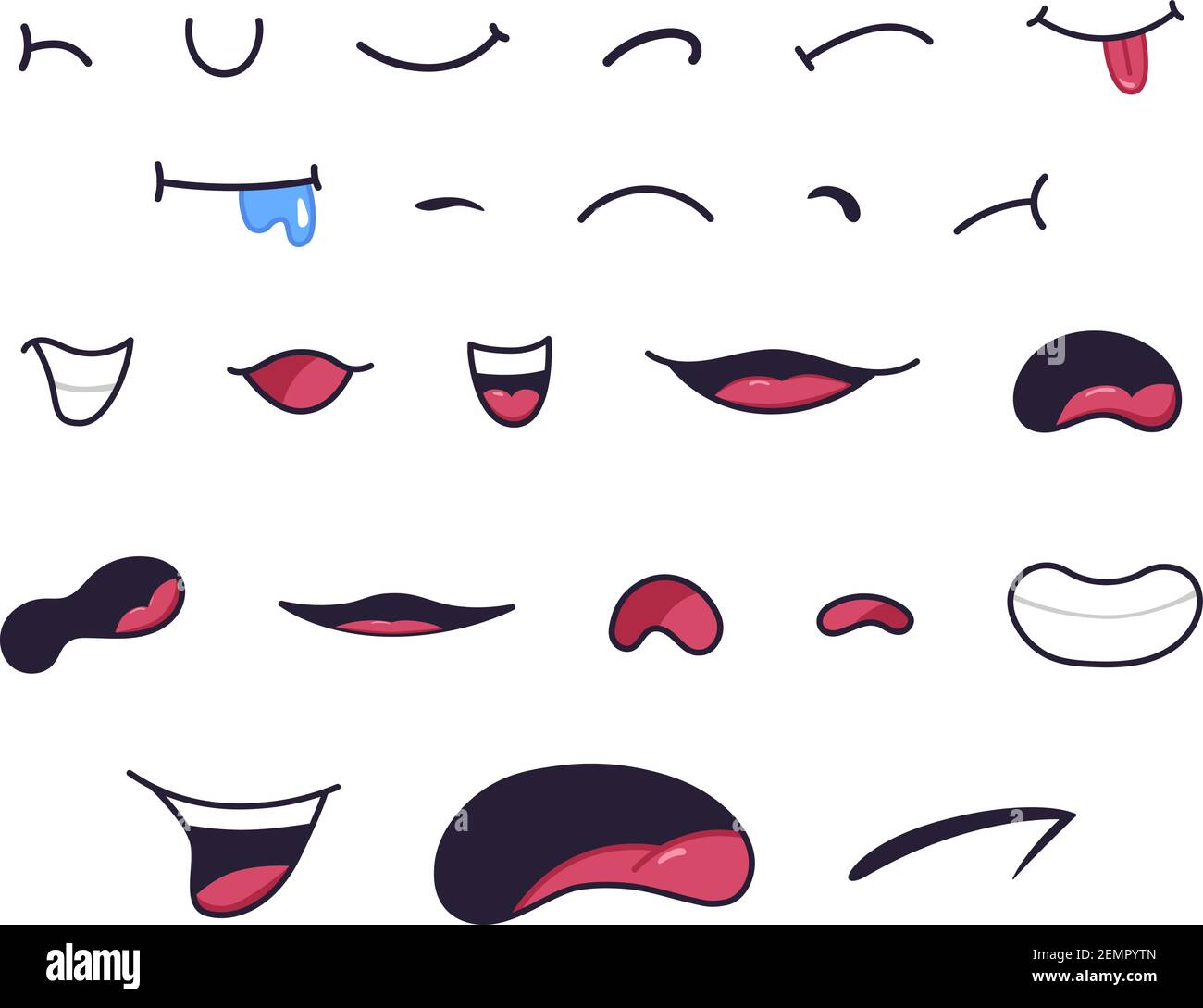 funny cartoon mouths