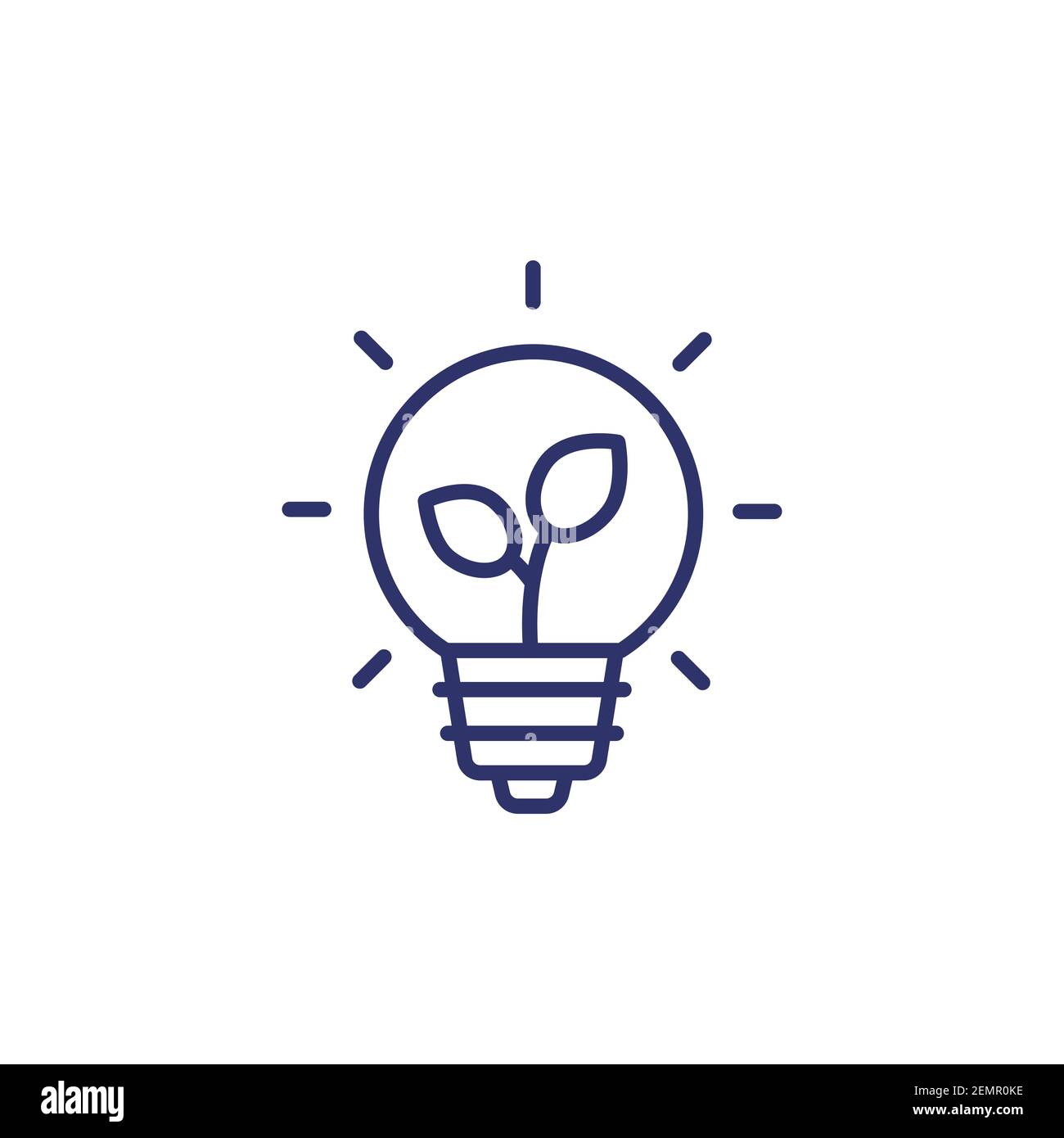 light bulb and plant line icon, vector Stock Vector Image & Art - Alamy
