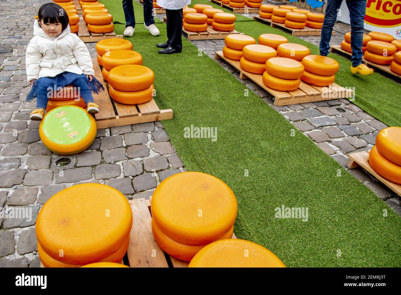 GOUDA The first Gouda Cheese market of the year 2019 in Gouda on April 4, 2019. (Photo by