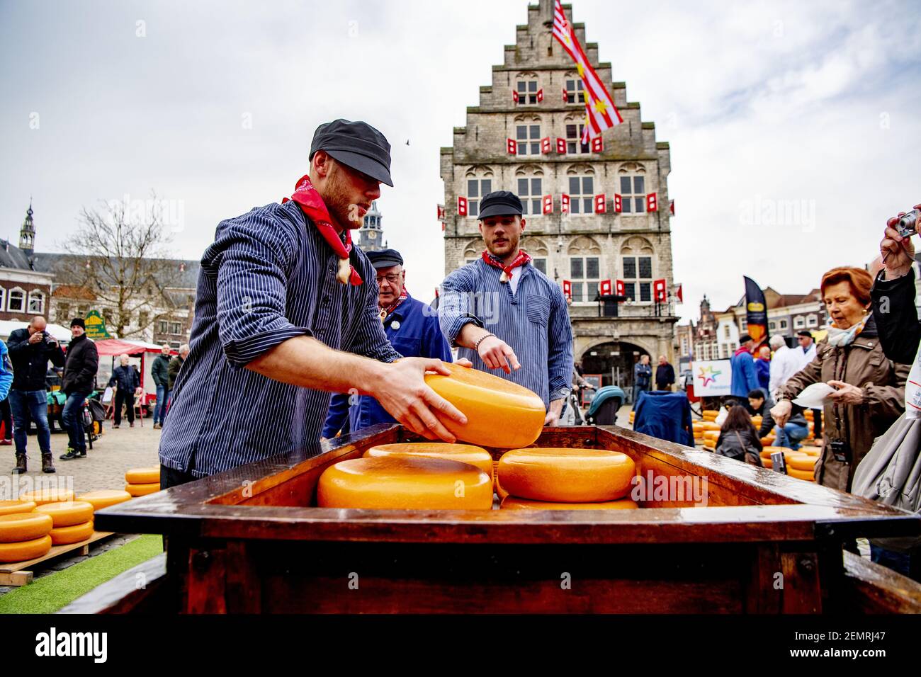GOUDA The first Gouda Cheese market of the year 2019 in Gouda on April 4, 2019. (Photo by
