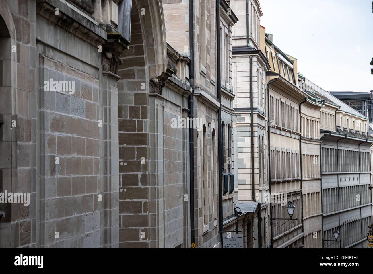 Streets of Geneva, Geneva Architecture, Switzerland Stock Photo - Alamy