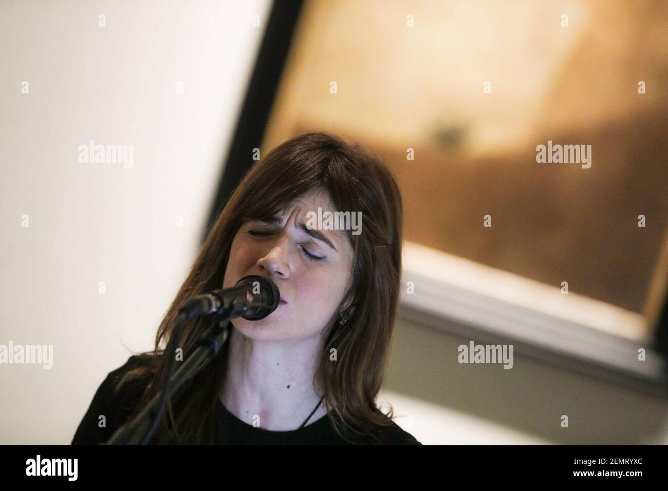 Maria Rodés seen performing during the adaptation. Premiere adaptation ...