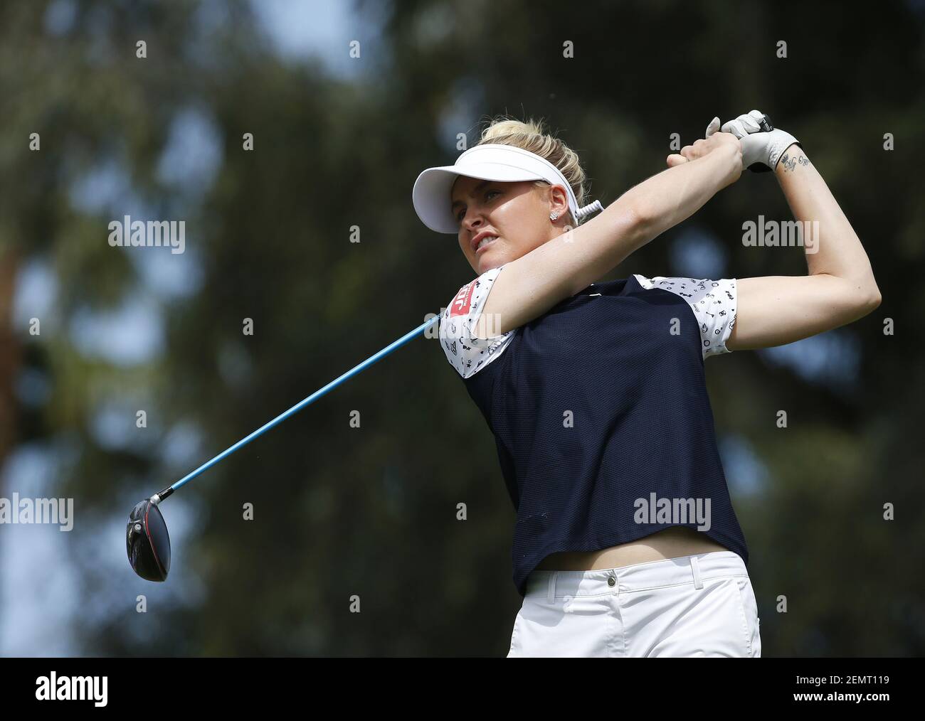 April 06 19 Charlie Hull Of England Hits A Tee Shot On The Third Hole During The Third Round Of The Lpga Tour Ana Inspiration Golf Tournament At Mission Hills Country Club