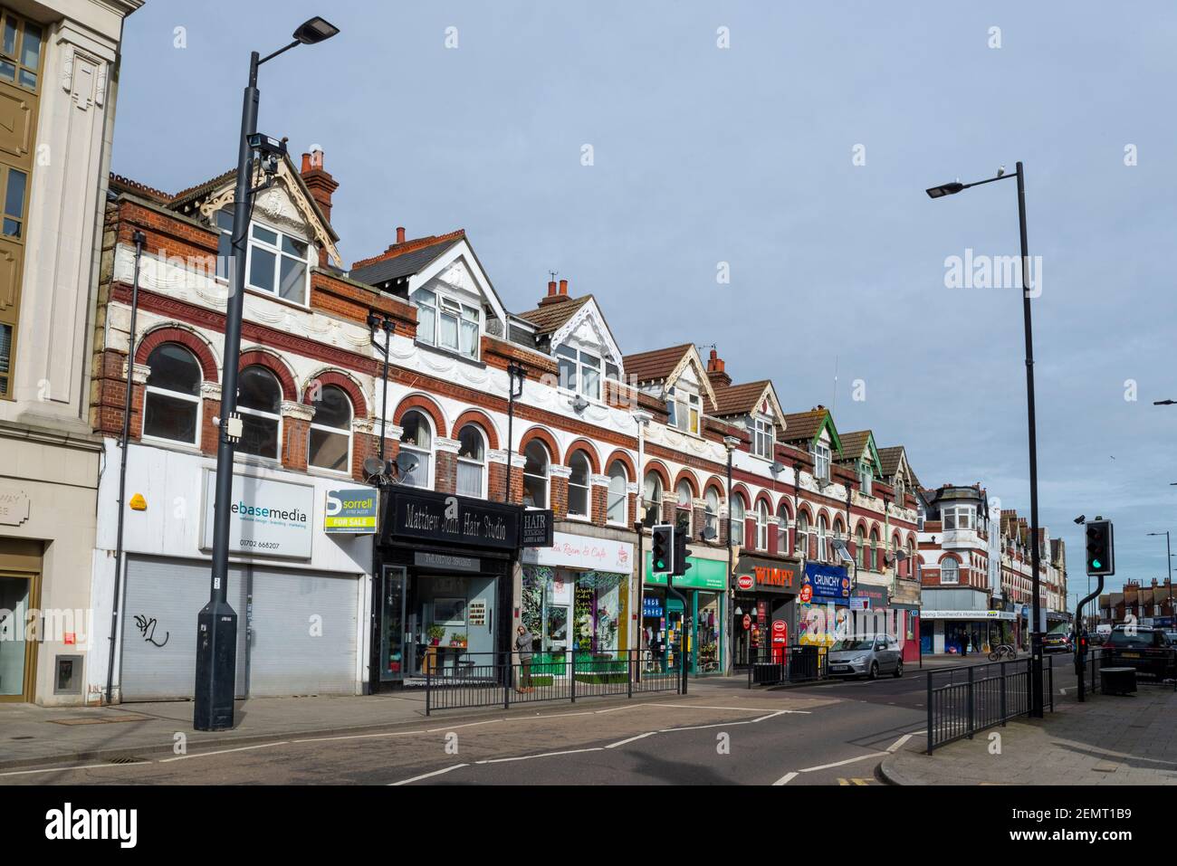 Property architecture in Hamlet Court Road, Westcliff on Sea, Essex, UK, which is originally an