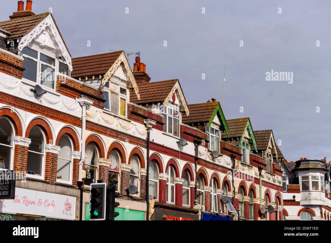 Property architecture in Hamlet Court Road, Westcliff on Sea, Essex, UK