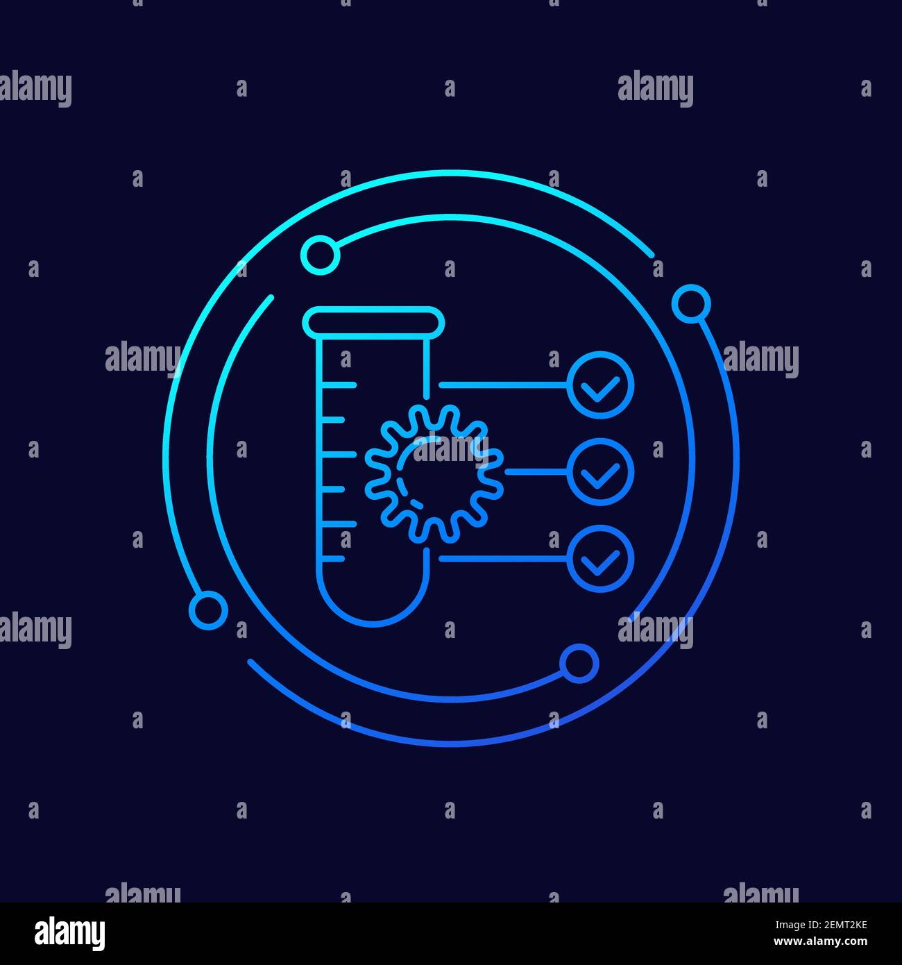 virus and test tube line vector icon Stock Vector Image & Art - Alamy
