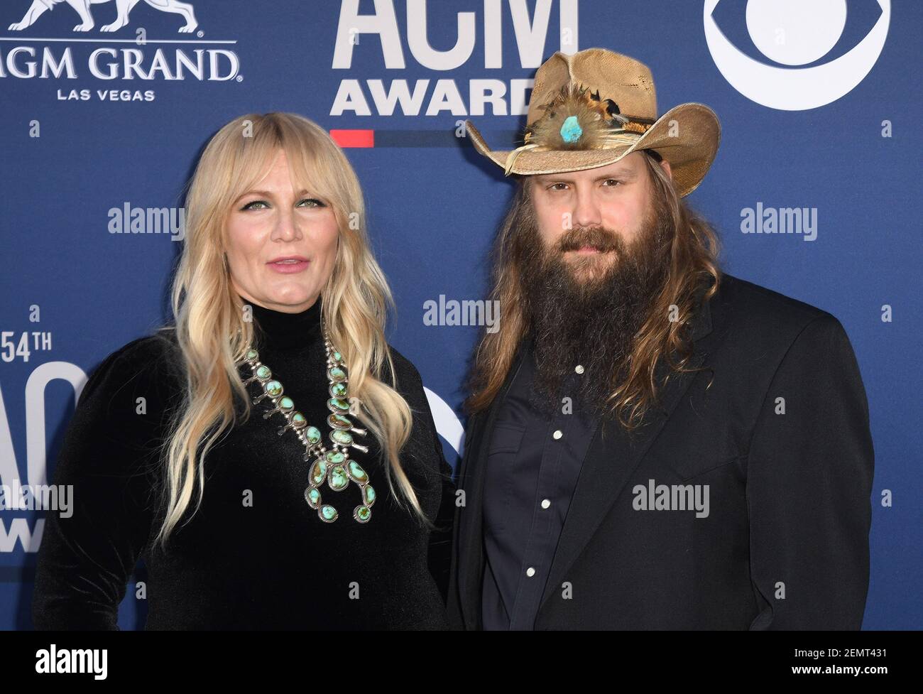 LAS VEGAS, NEVADA - APRIL 07: Chris Stapleton, Morgane Stapleton