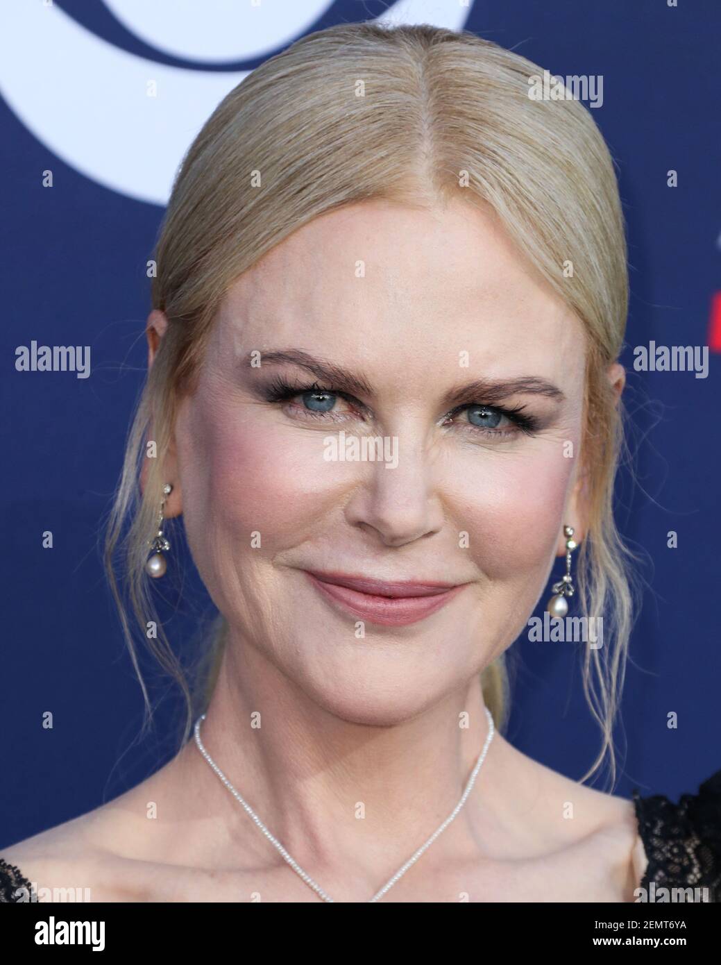 LAS VEGAS, NEVADA, USA - APRIL 07: Actress Nicole Kidman wearing a Christopher Kane dress, Alexandre Birman shoes, a Giuseppe Zanotti clutch, Turner & Tatler jewelry, and an Omega watch arrives at the 54th Academy Of Country Music Awards held at the MGM Grand Garden Arena on April 7, 2019 in Las Vegas, Nevada, United States. (Photo by Xavier Collin/Image Press Agency/Sipa USA) Stock Photo