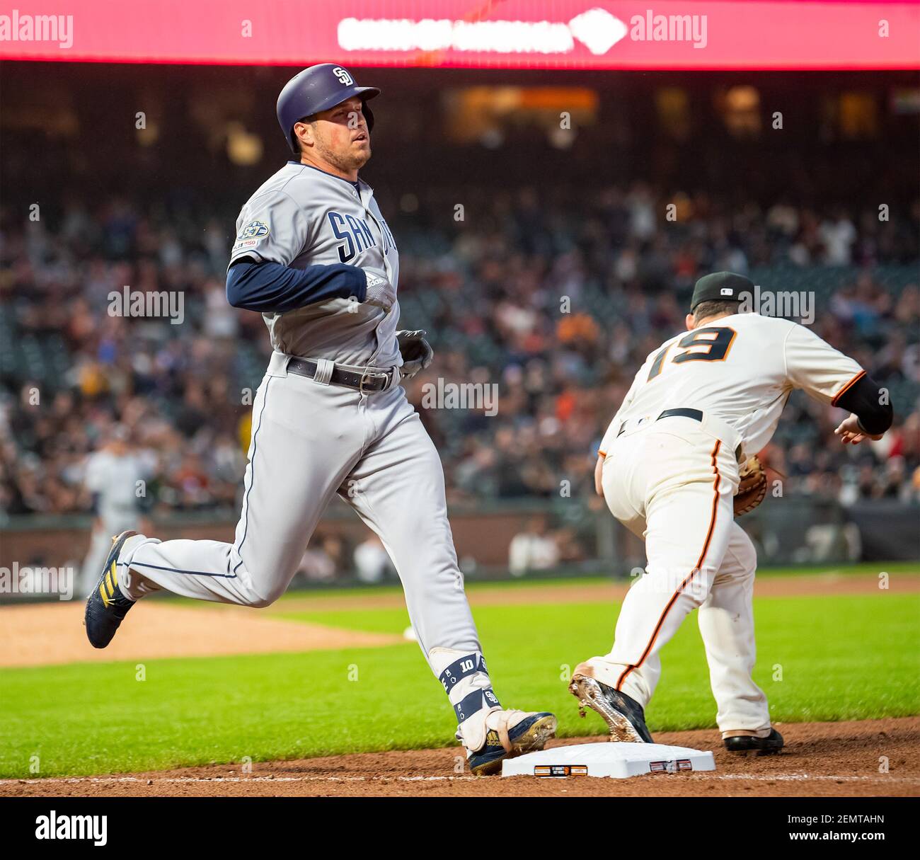 San Diego Padres' Hunter Renfroe hits a walkoff grand slam during the ninth  inning of a baseball game against the Los Angeles Dodgers, Sunday, May 5,  2019, in San Diego. (AP Photo/Gregory