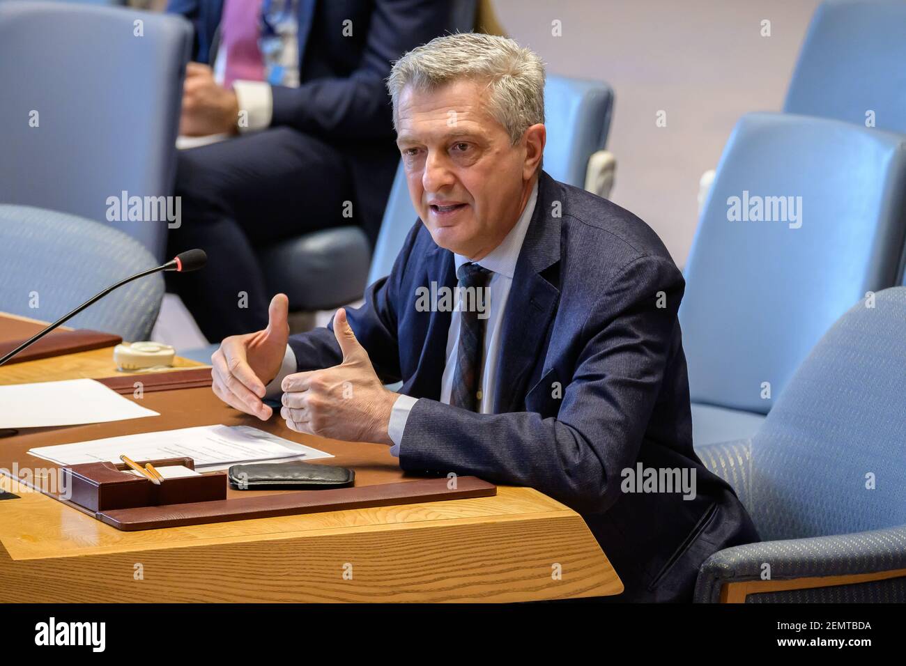 United Nations High Commissioner for Refugees (UNHCR) Filippo Grandi is ...